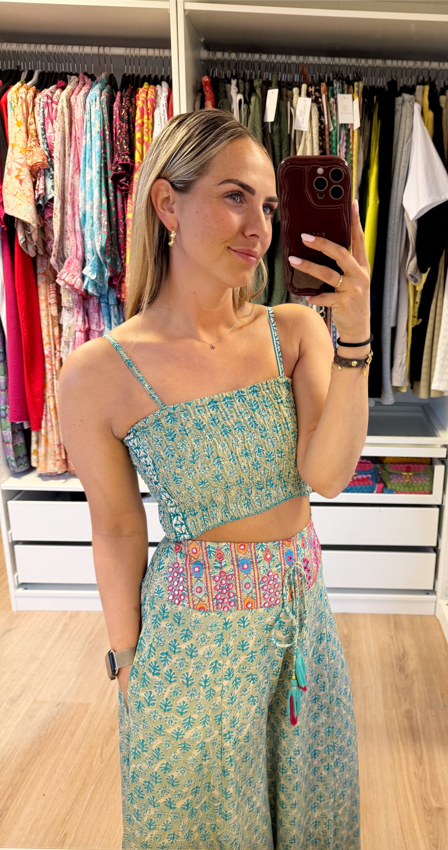 India two piece set mint & lightblue