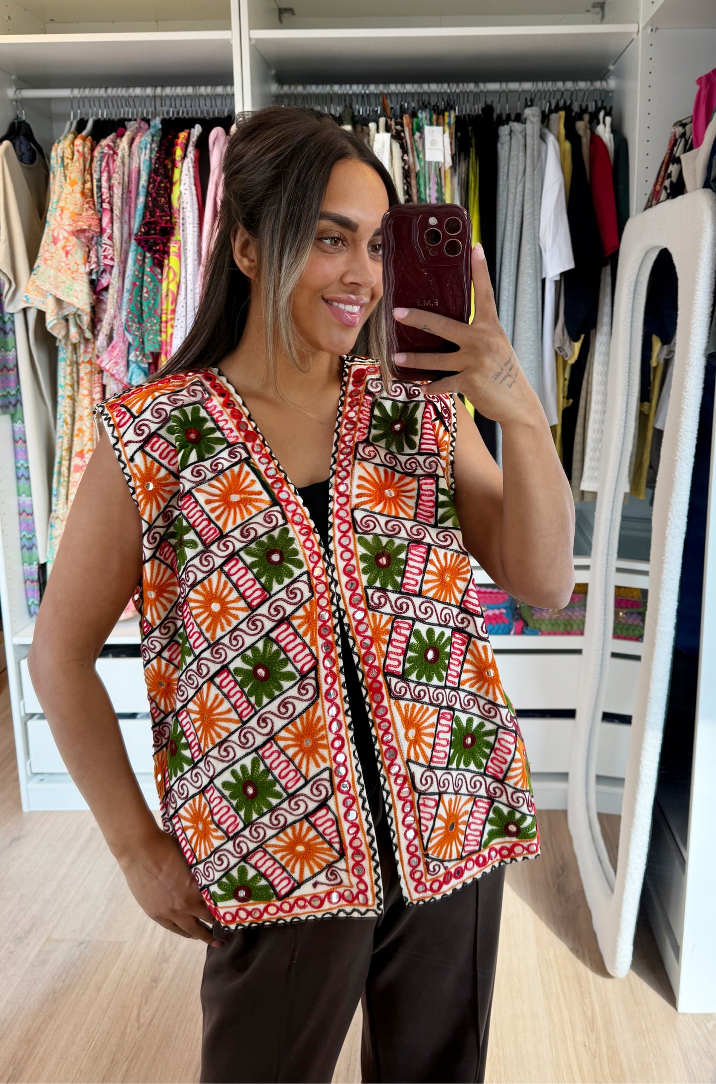 Indira flower gilet