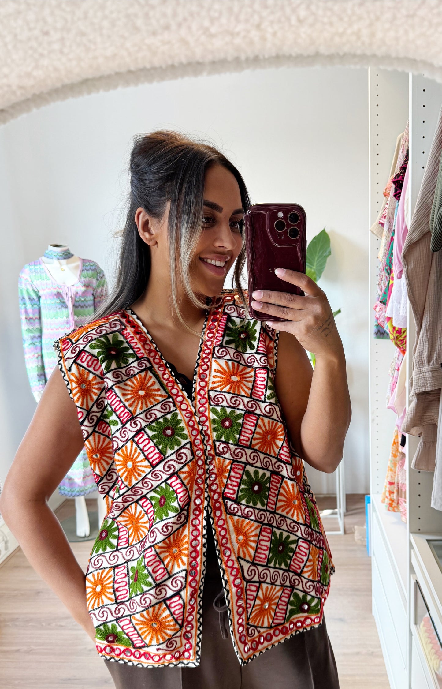 Indira flower gilet