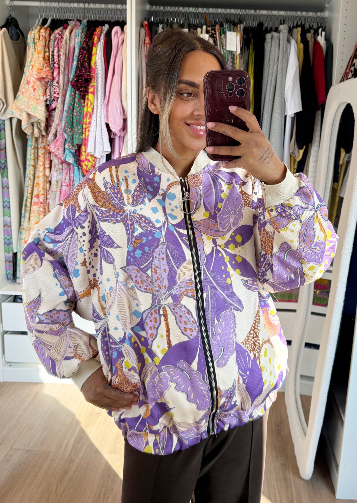 Julie jungle jacket purple