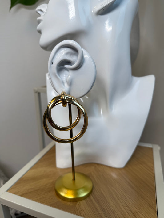 Oorbellen infinity cirkels goud