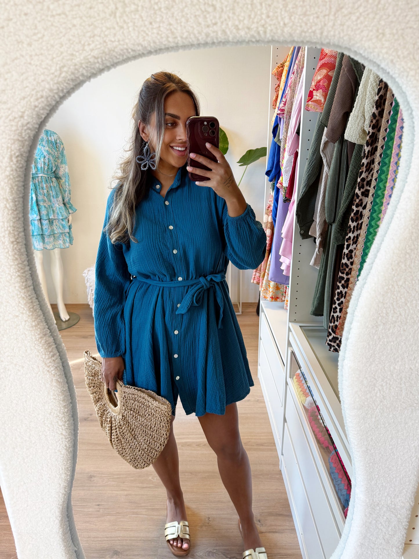Milou mousseline dress galaxy blue