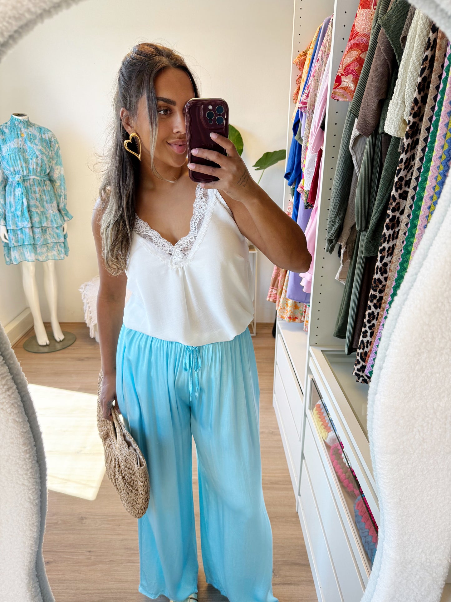 Lina lace top white