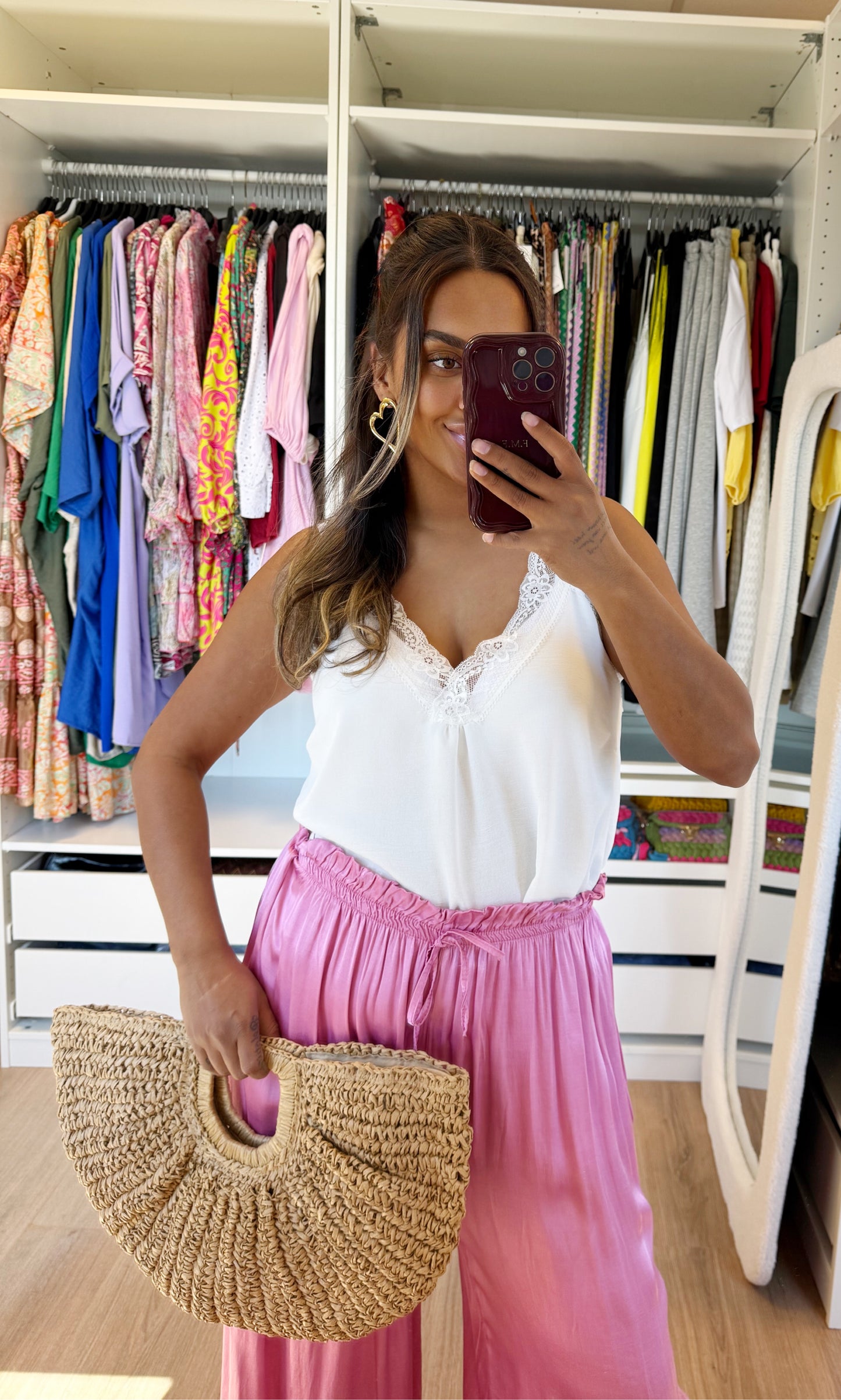 Lina lace top white