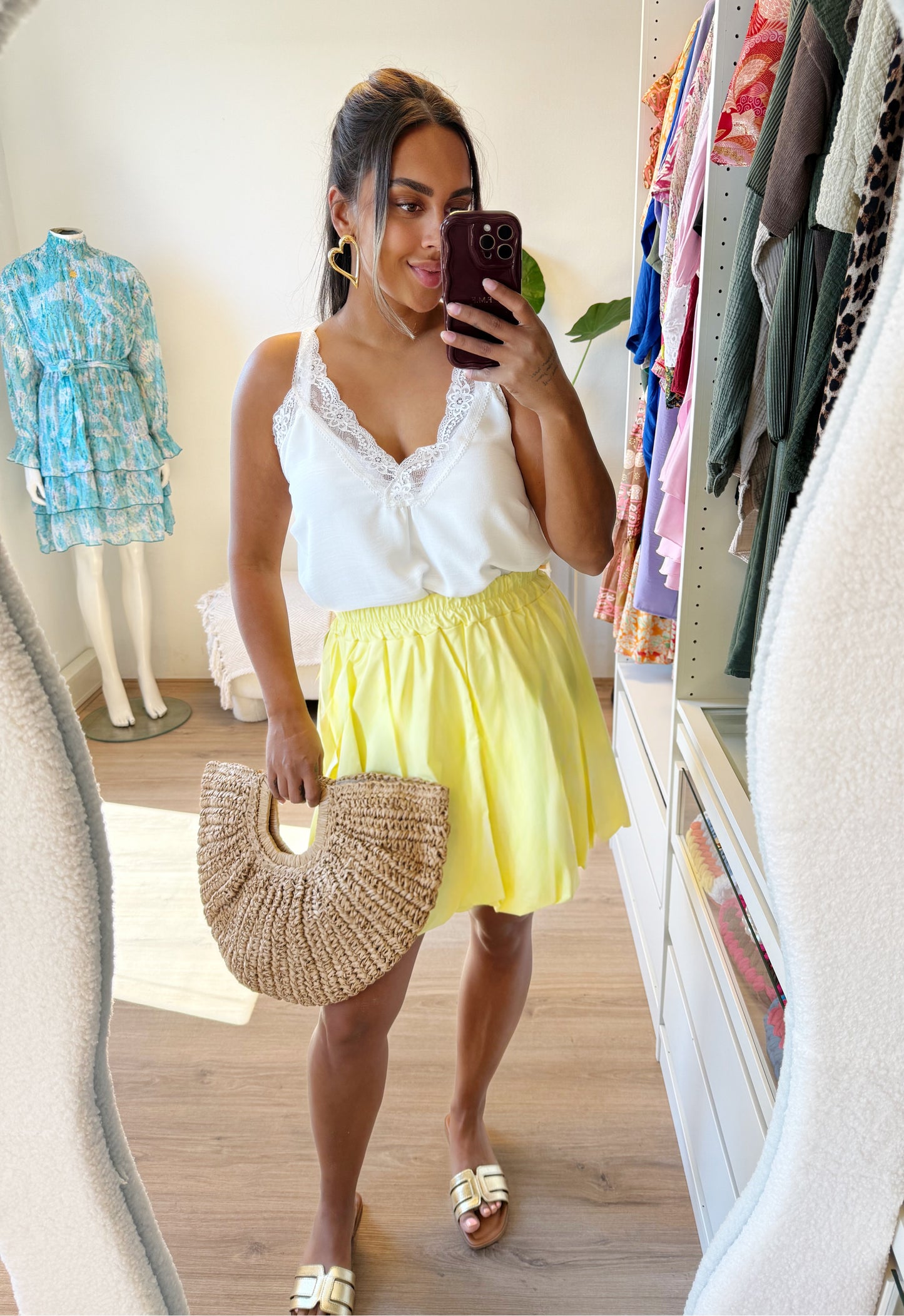 Beau balloon skirt bright yellow