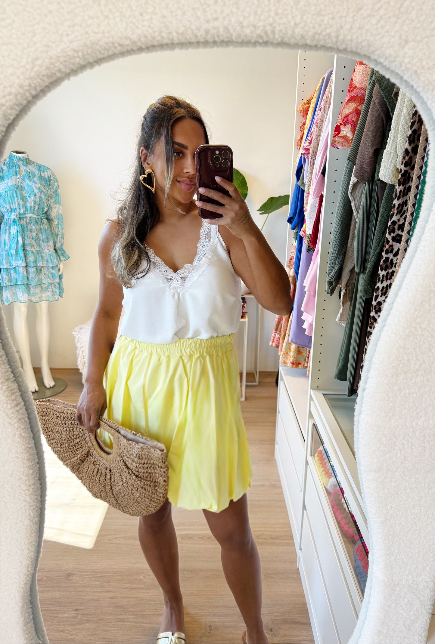 Beau balloon skirt bright yellow