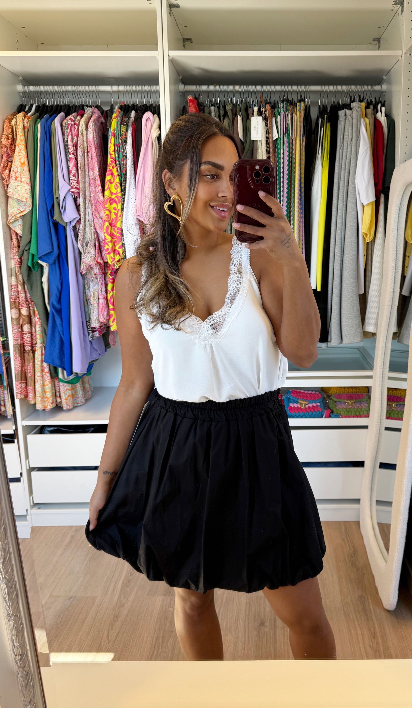 Beau balloon skirt black