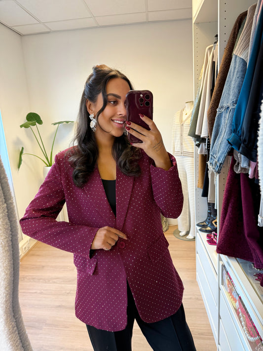 Party glitter blazer bordeaux