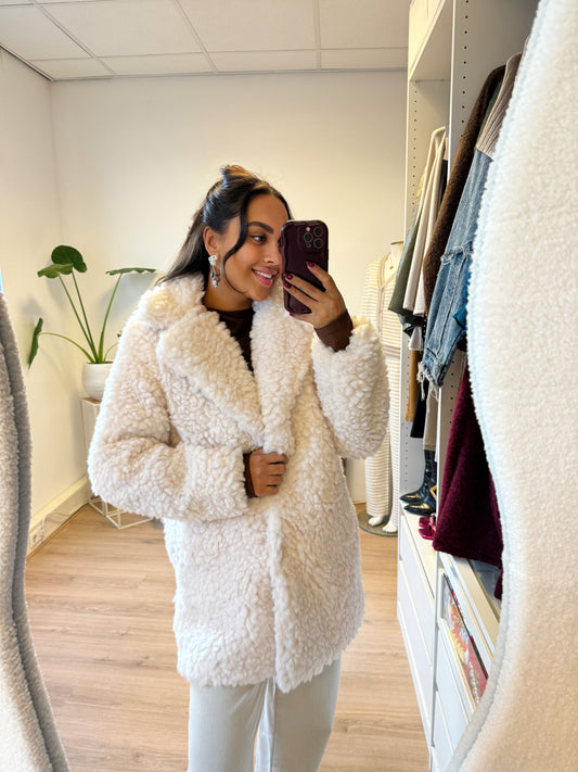 Teddy coat beige