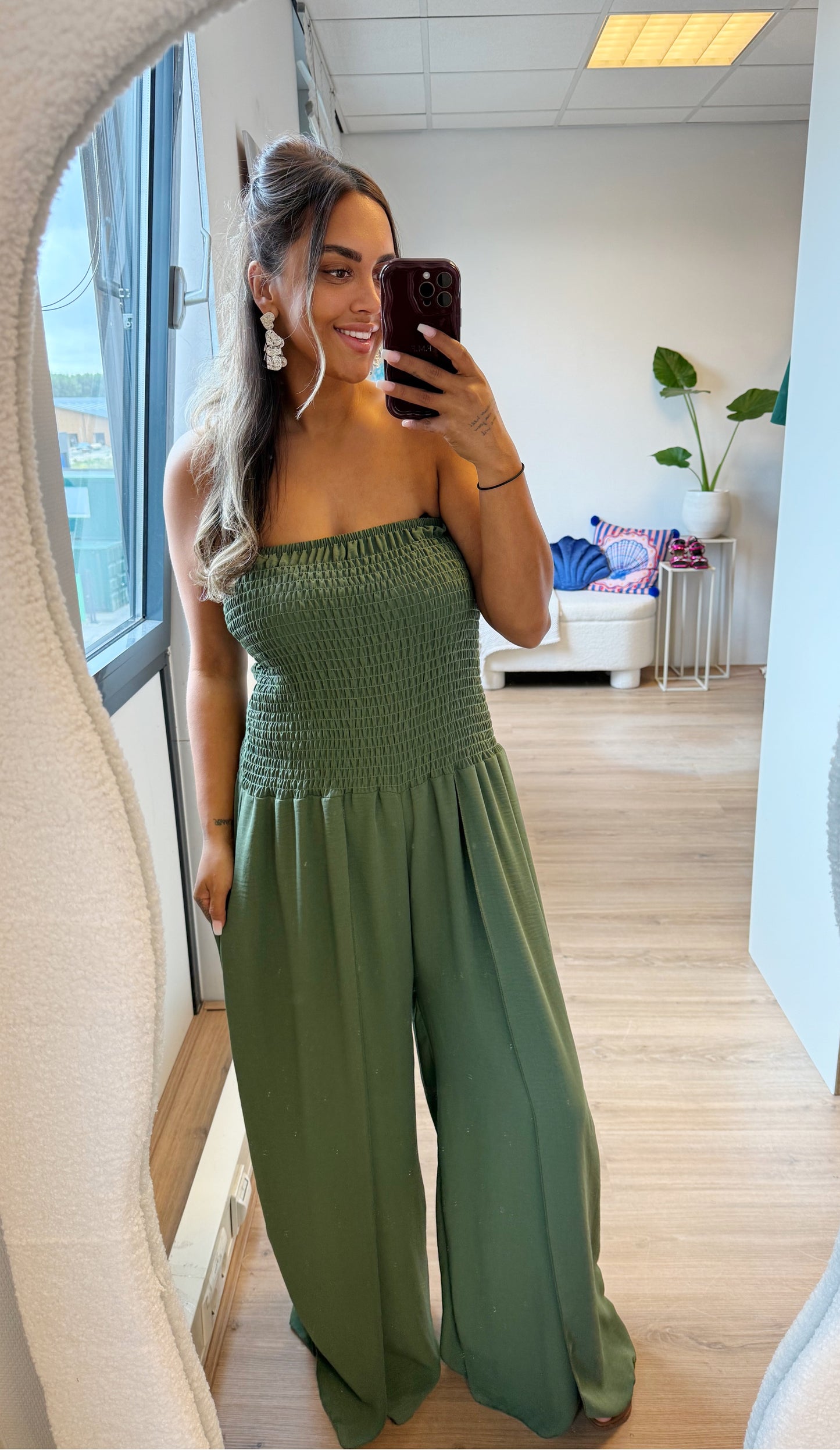 Janity jumpsuit strapless army
