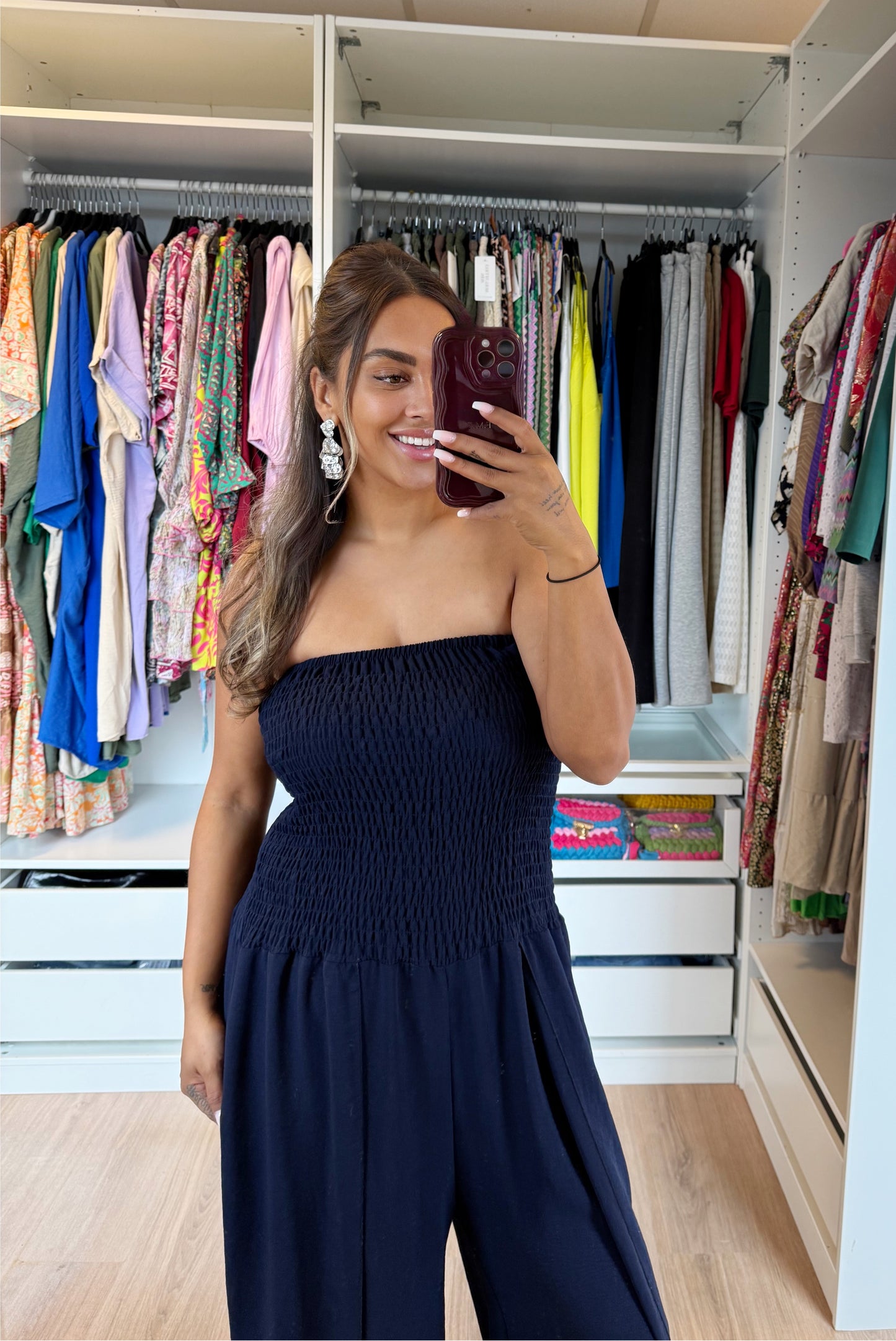 Janity jumpsuit strapless navy