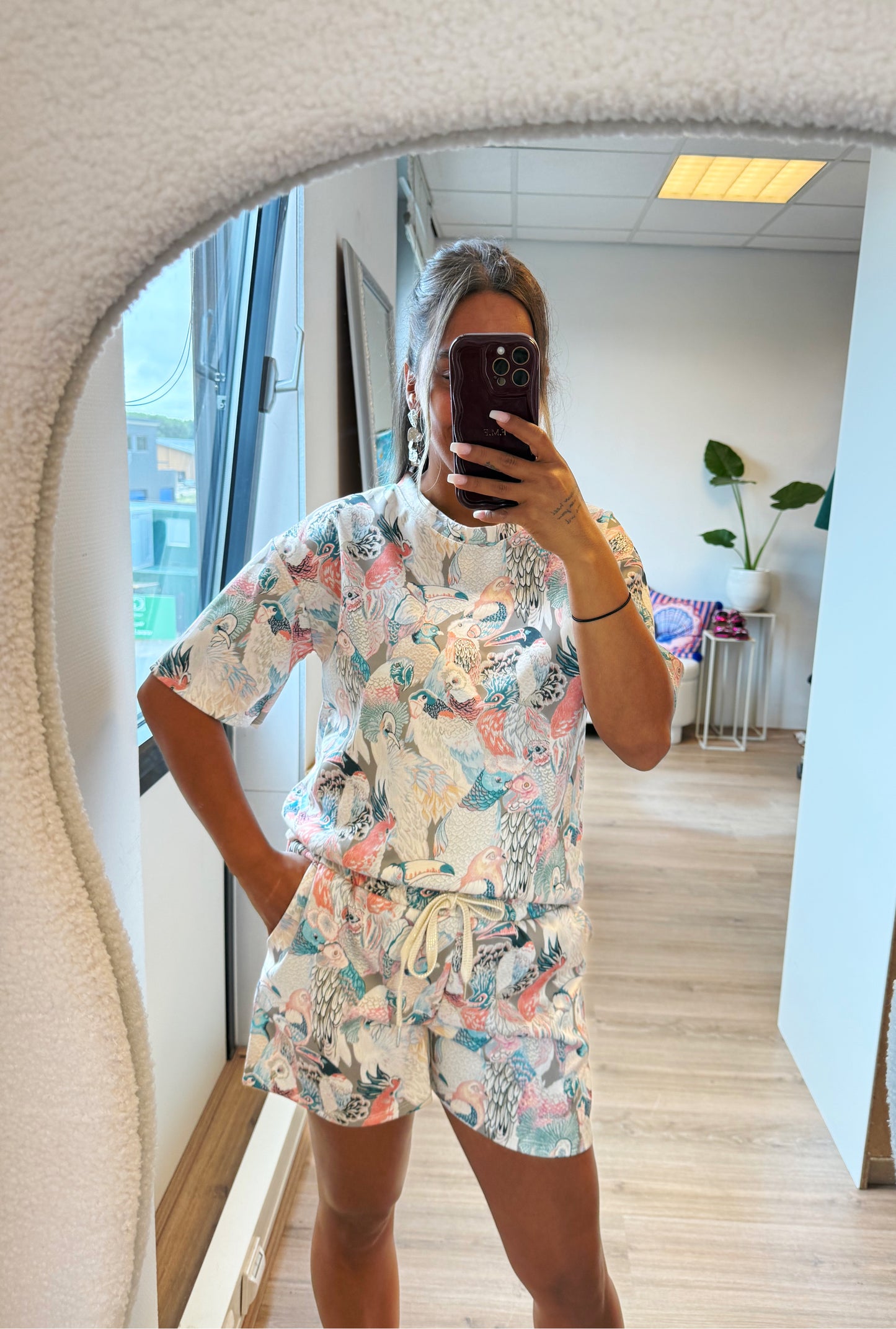 Paige parrot two piece set blue