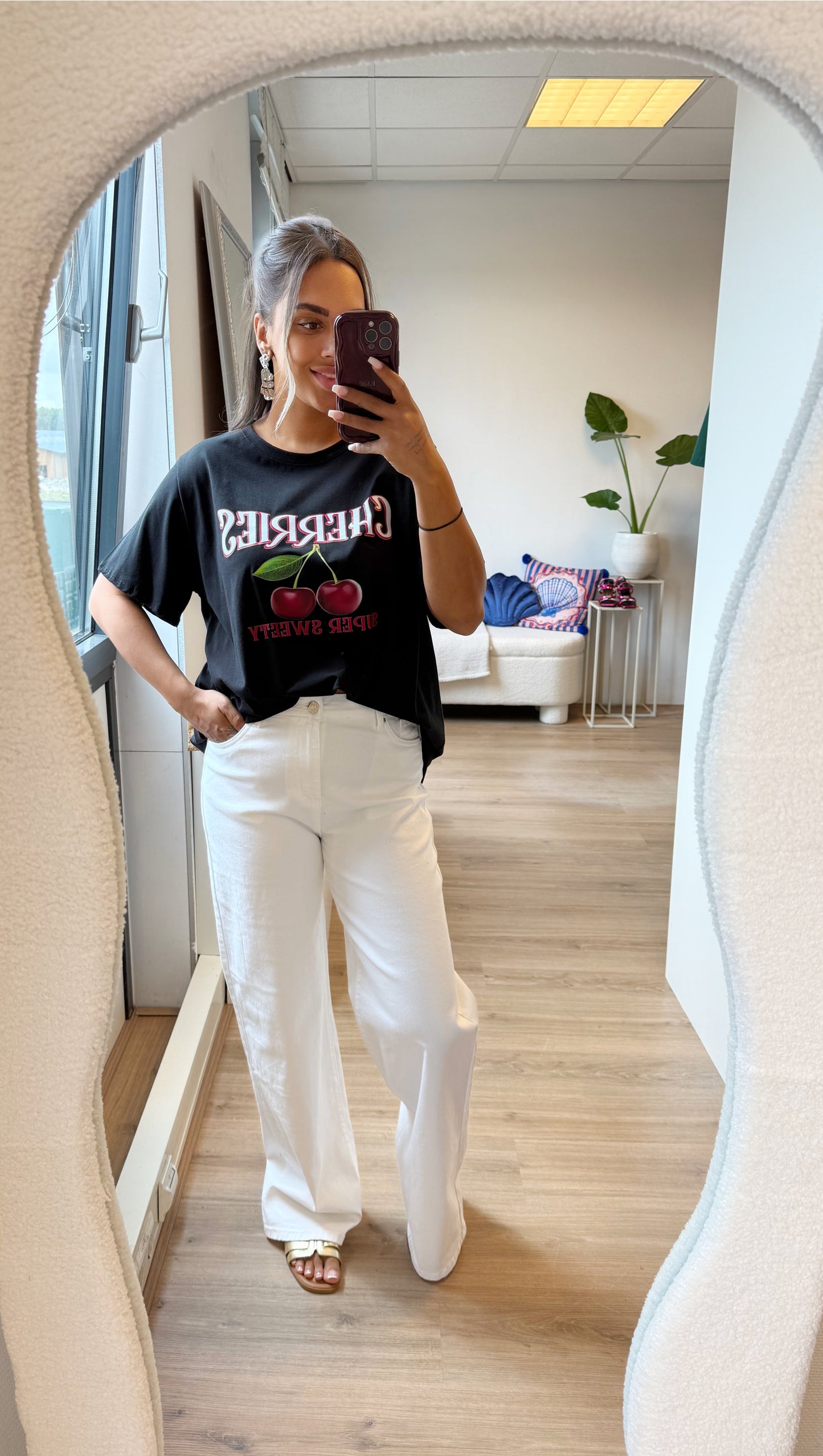 Veerle wide leg jeans white