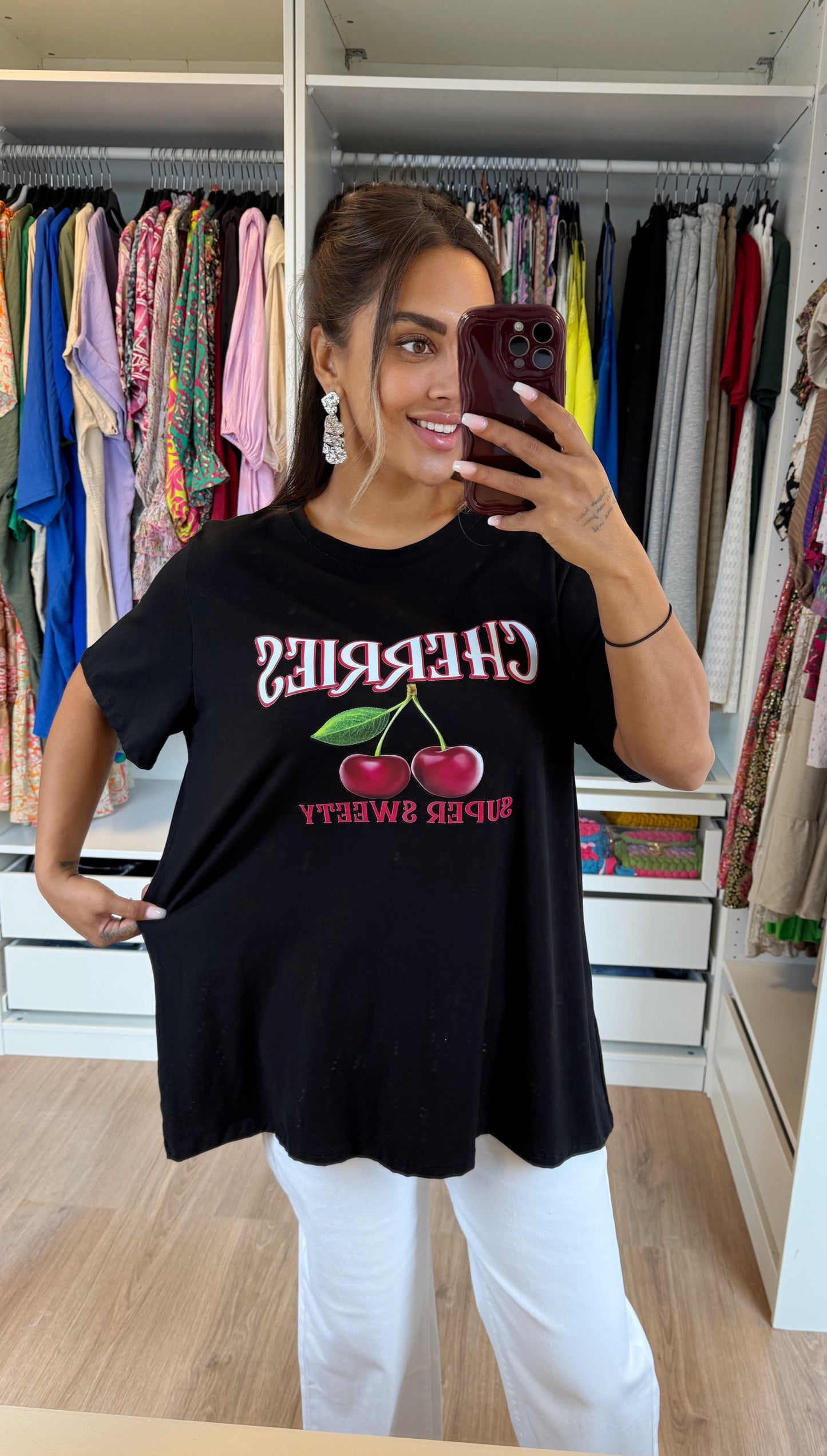 Cherry tshirt black