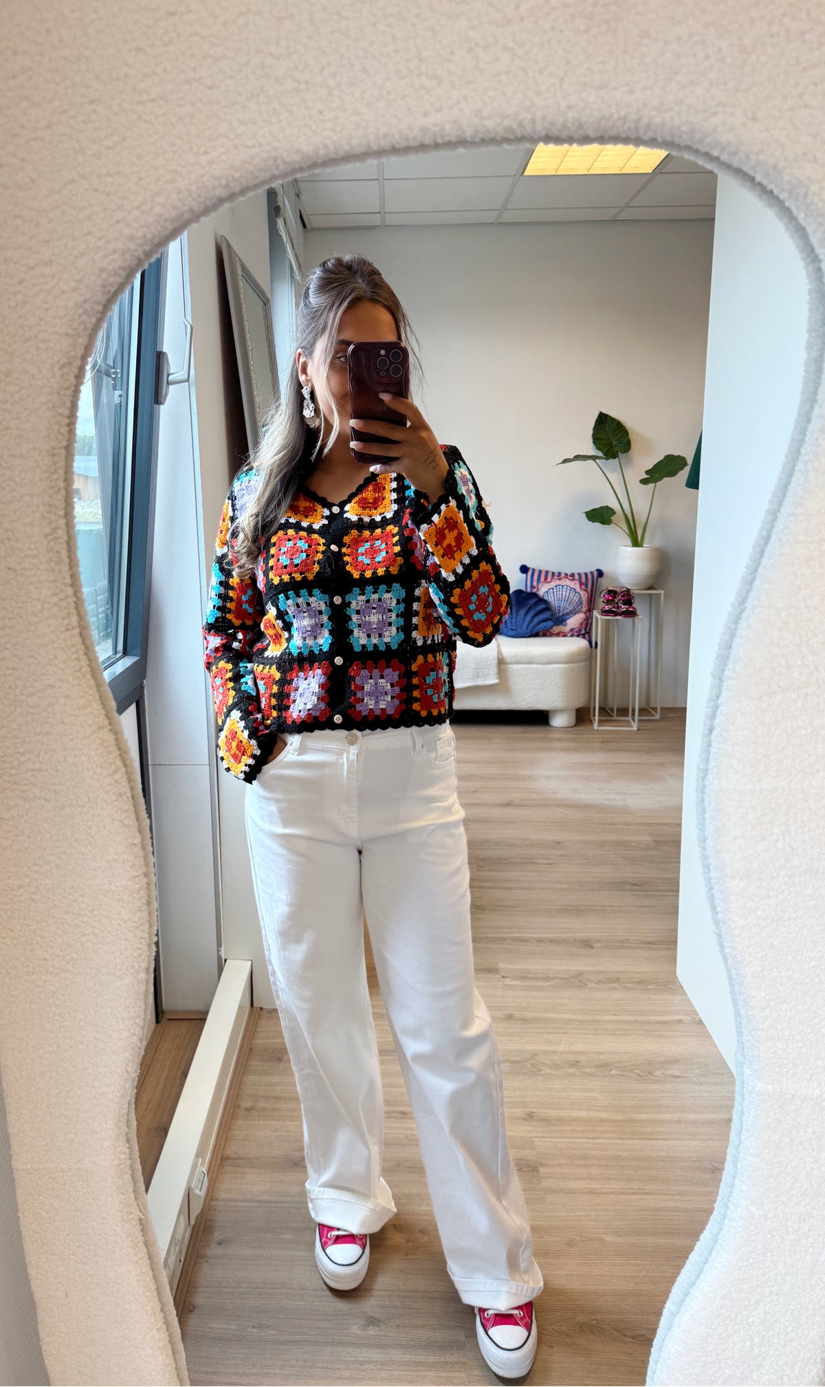 Cassie crochet top/vest black