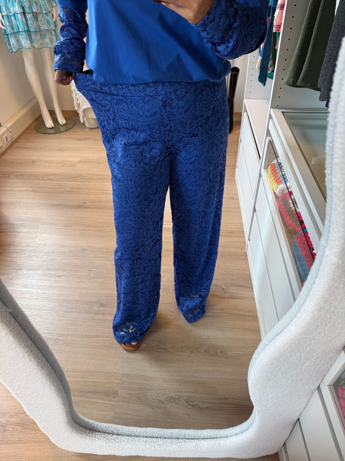 Leah lace pants kobalt