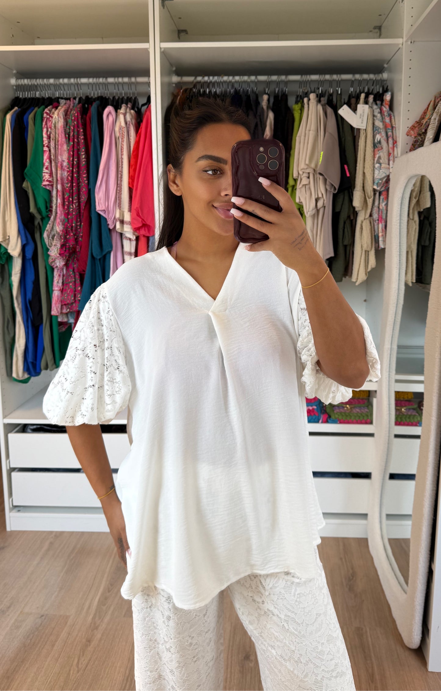 Leah lace top wit