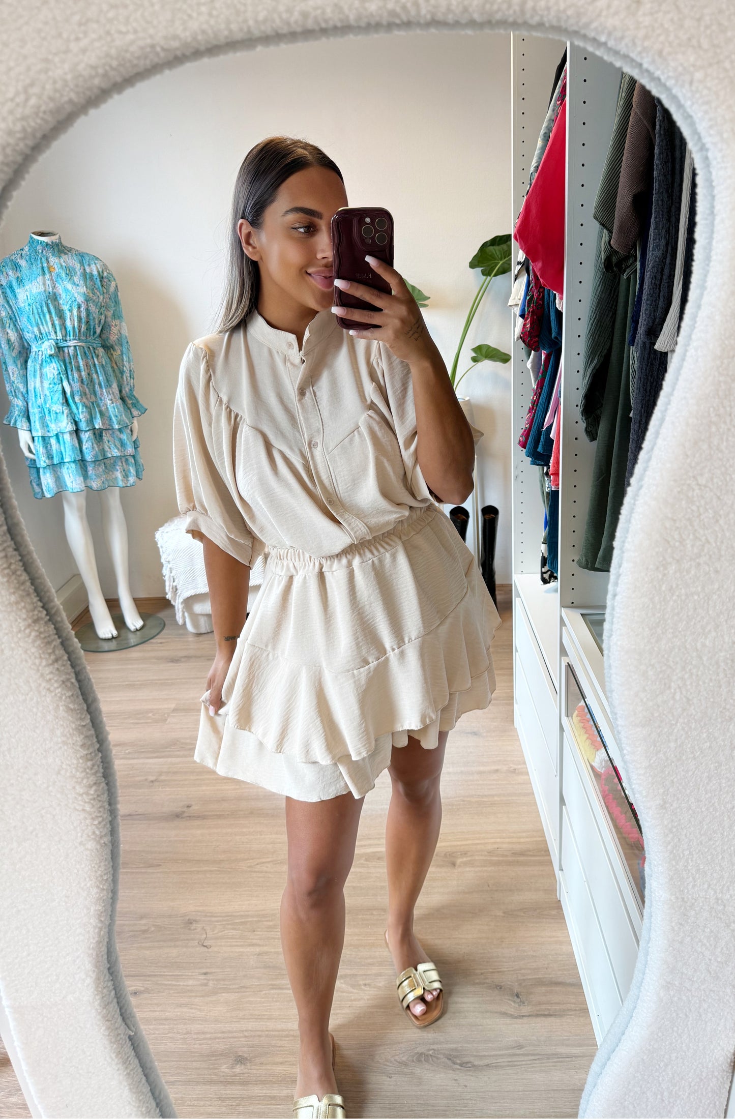 Yara two piece set beige