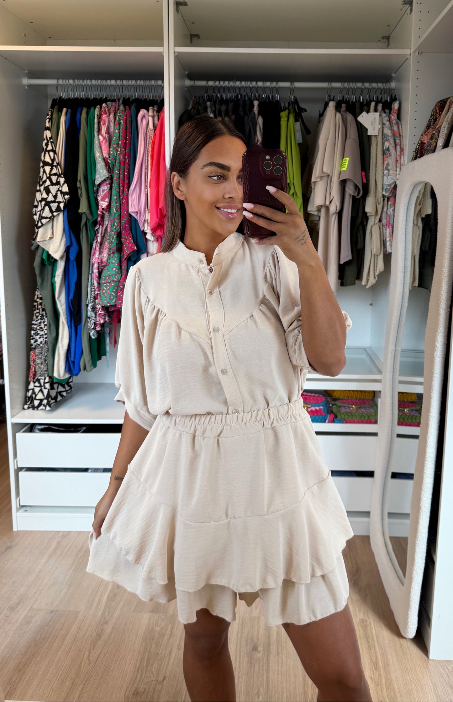 Yara two piece set beige