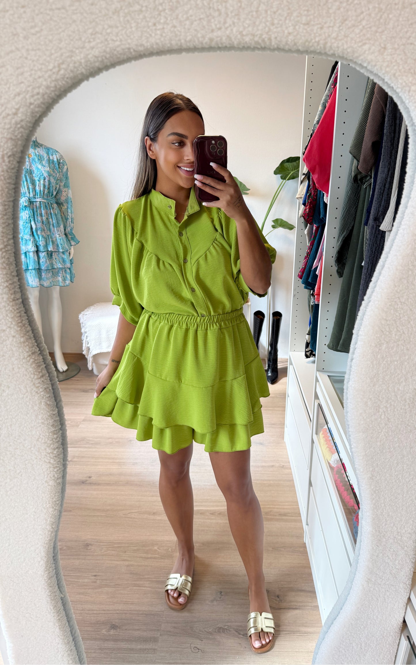 Yara two piece set lime green