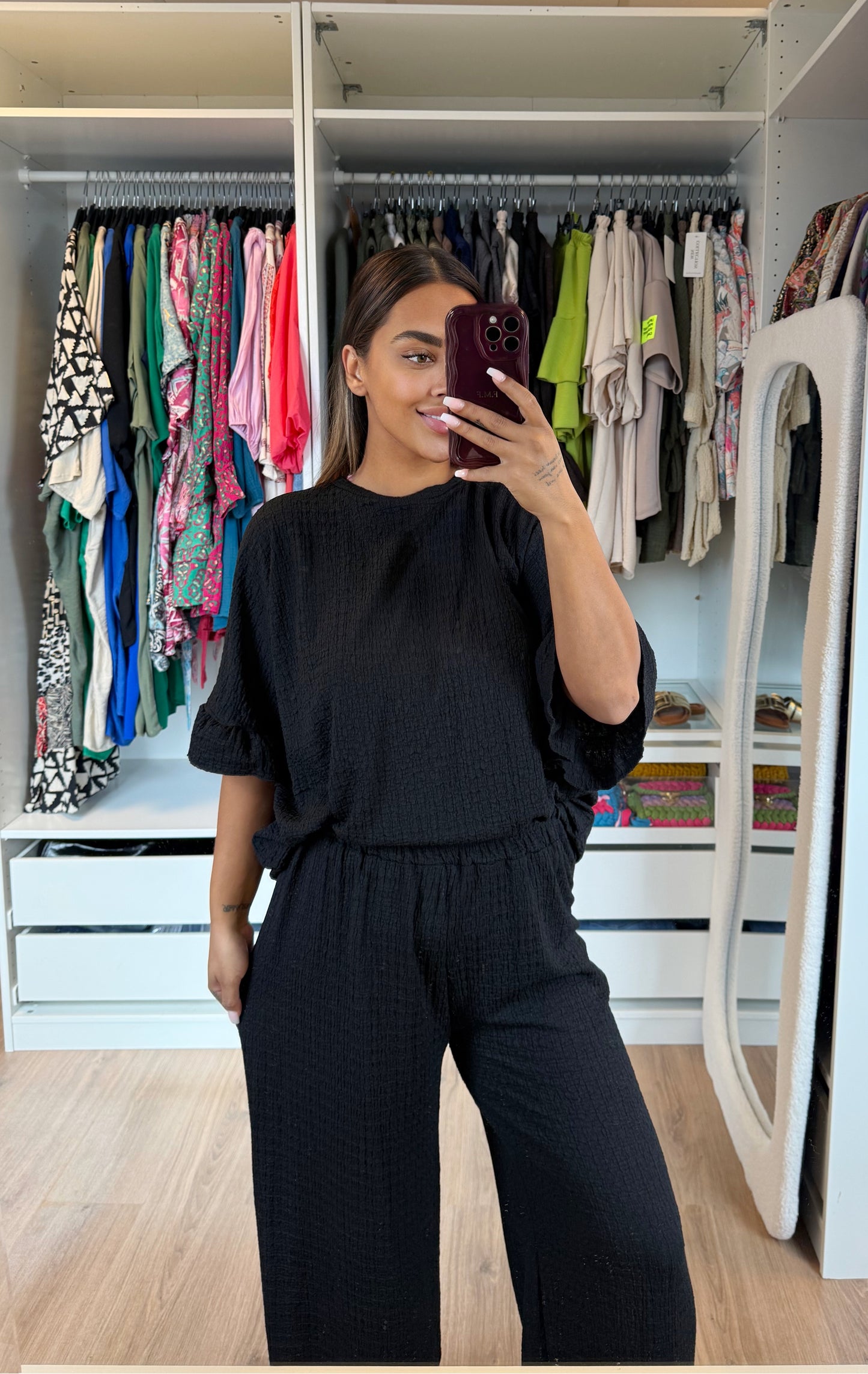 Olivia two piece set black