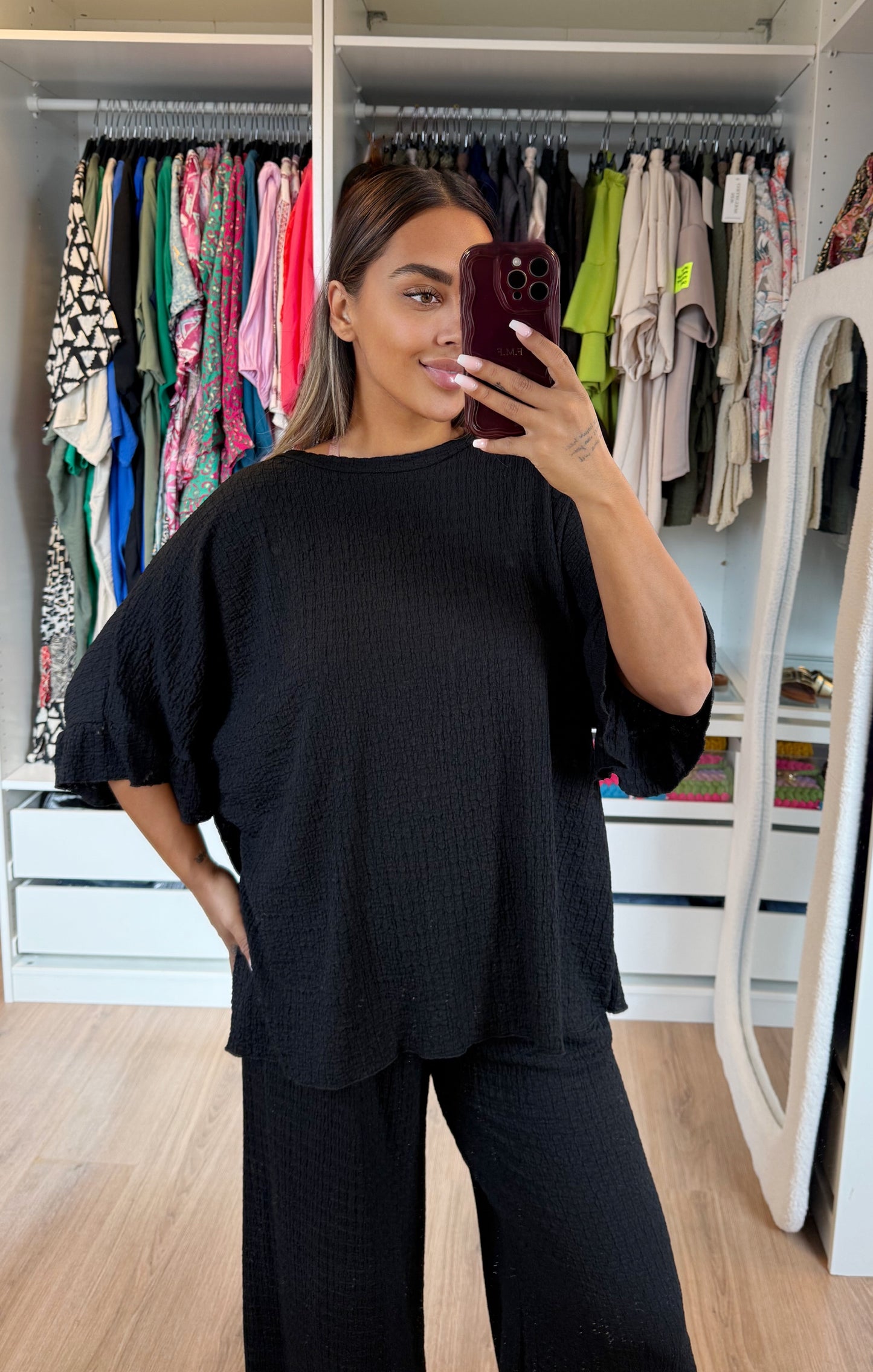 Olivia two piece set black