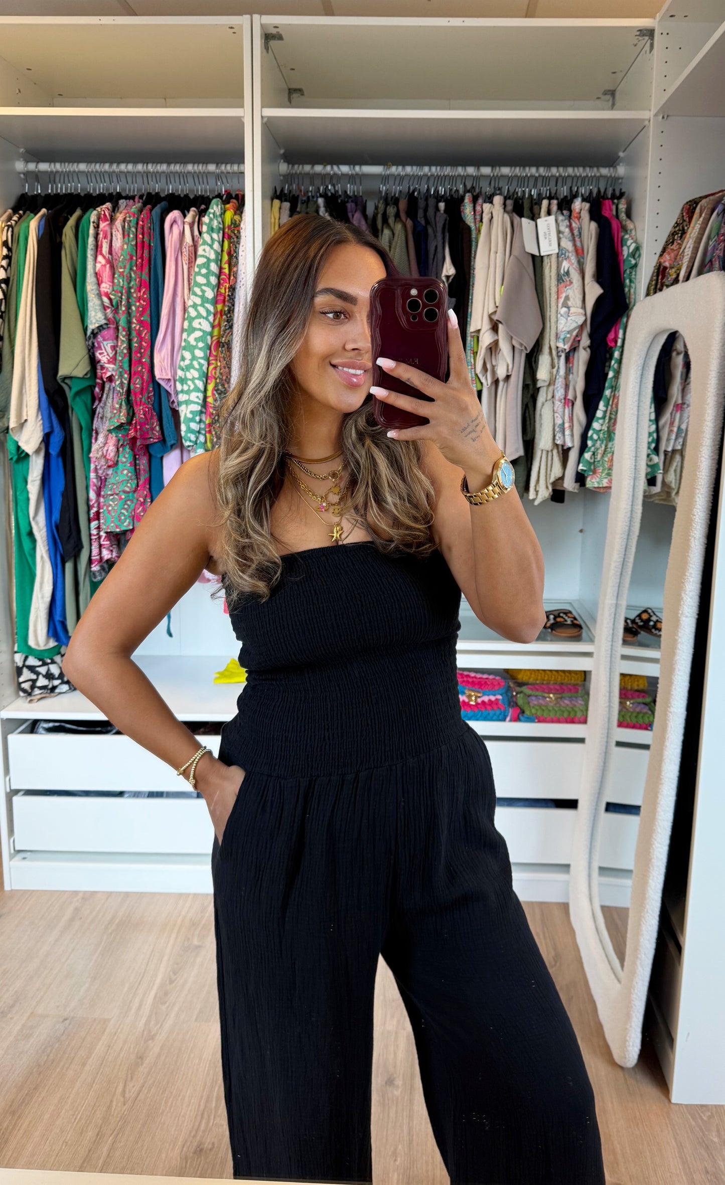 Jaily jumpsuit strapless black