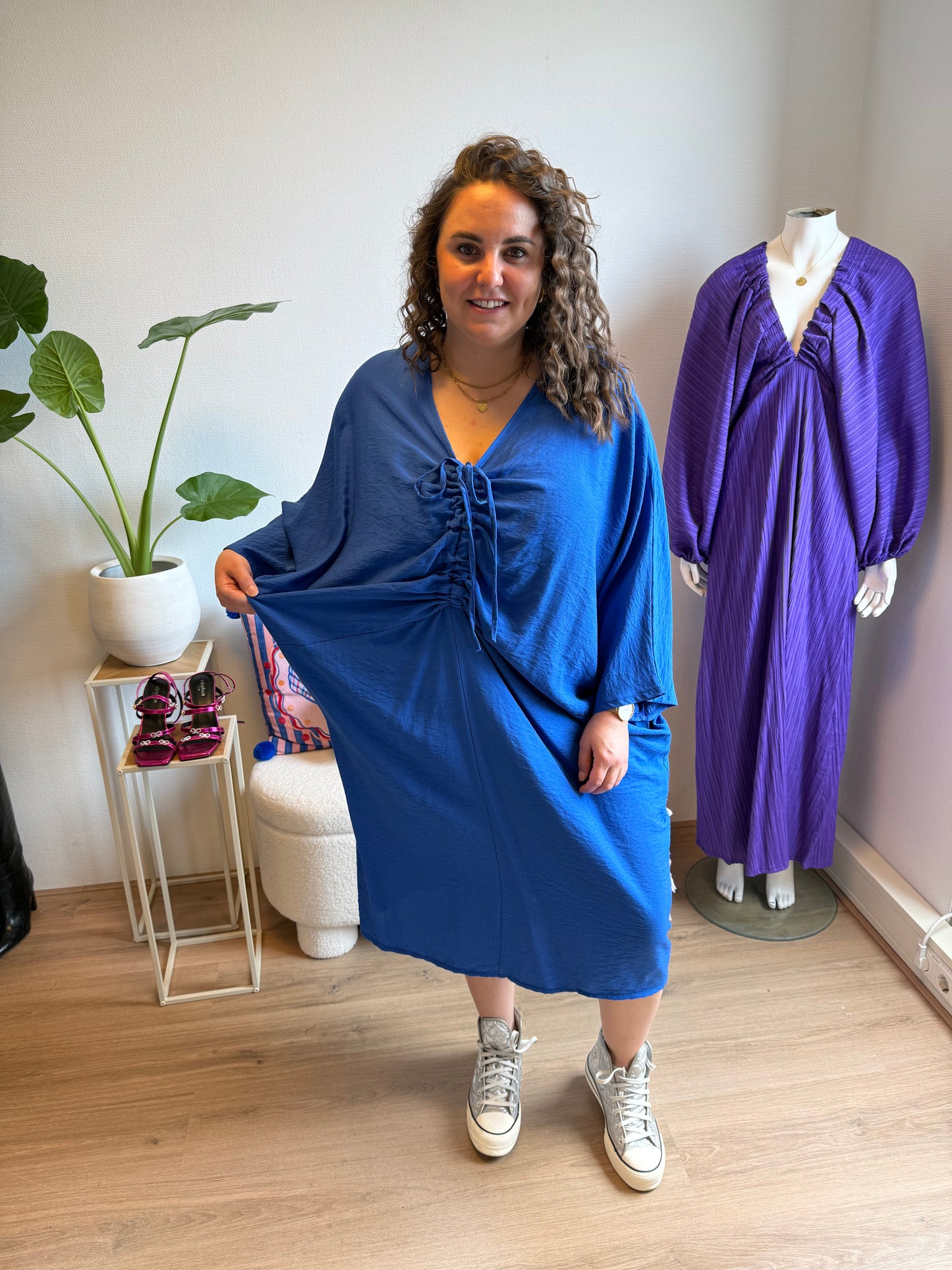 Aurelia drapé dress kobalt