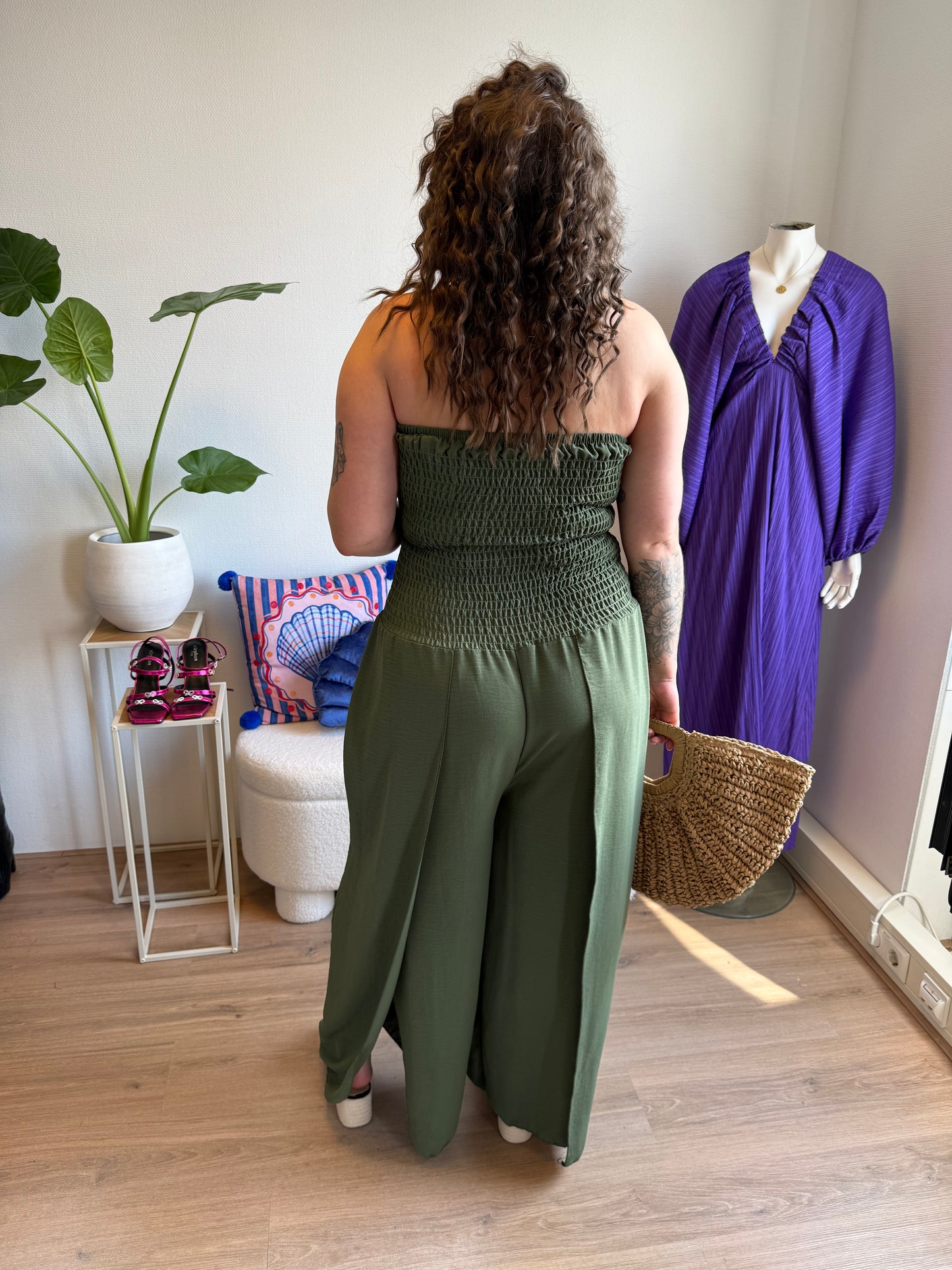 Janity jumpsuit strapless army