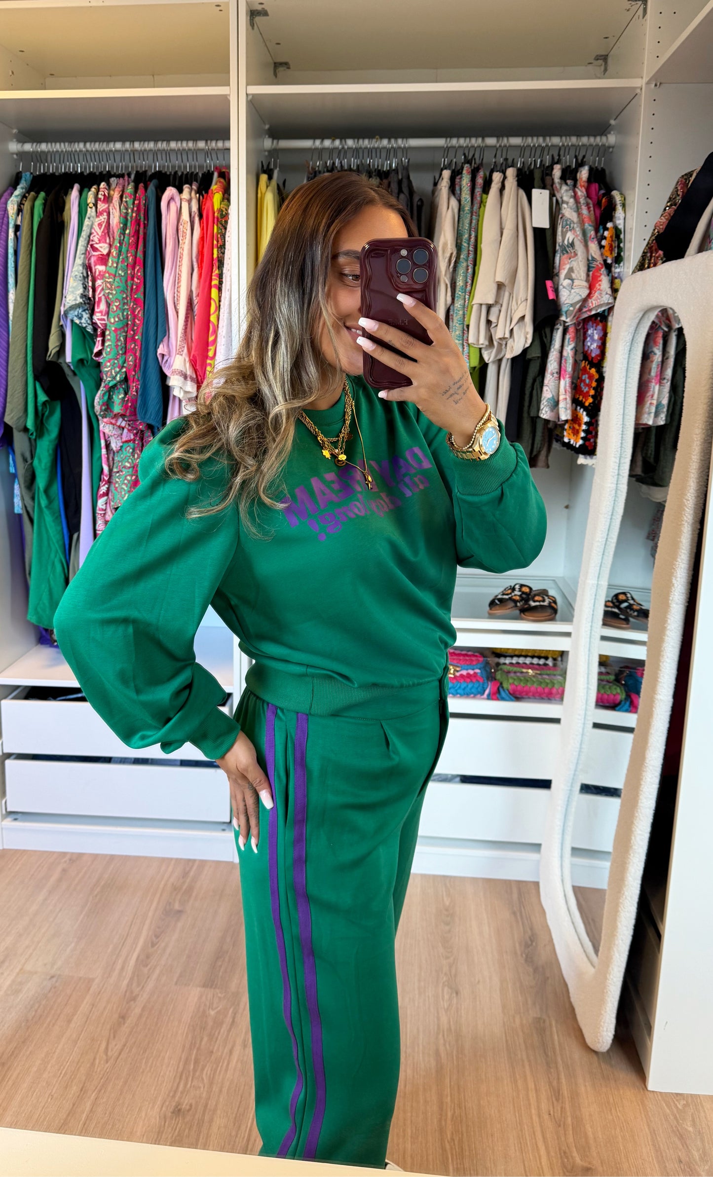 Jane jogger two piece green