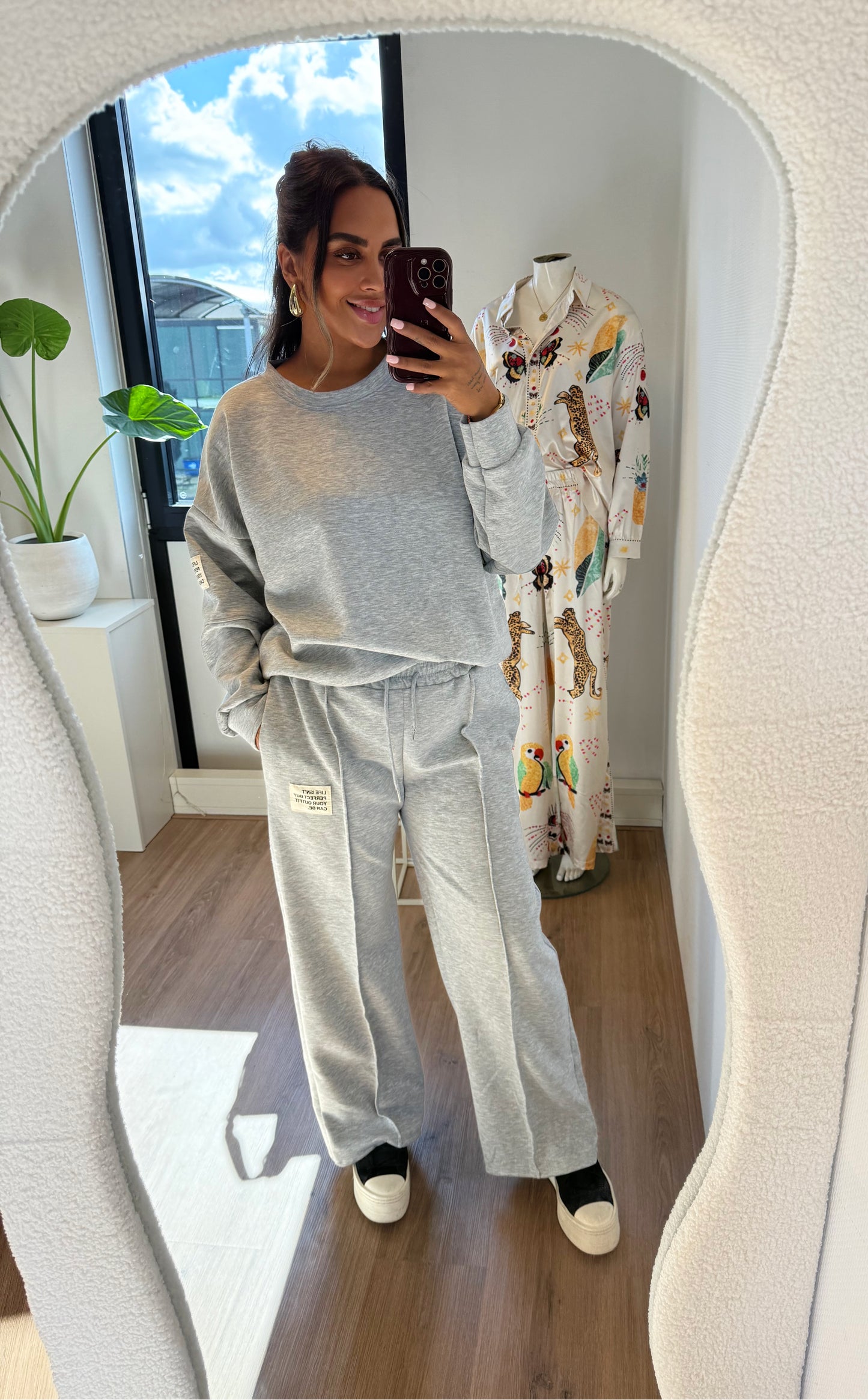 Lissy label jogger set grey