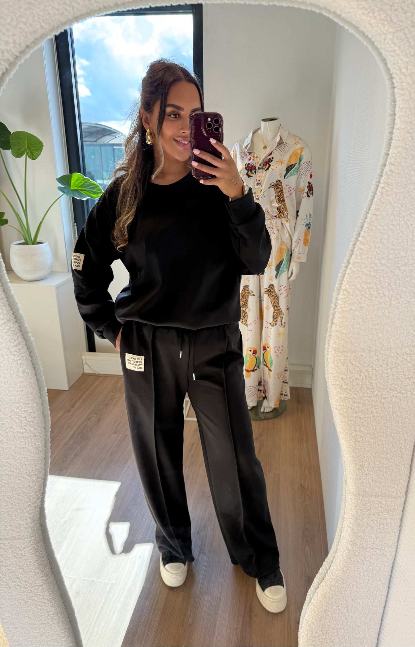 Lissy label jogger set black