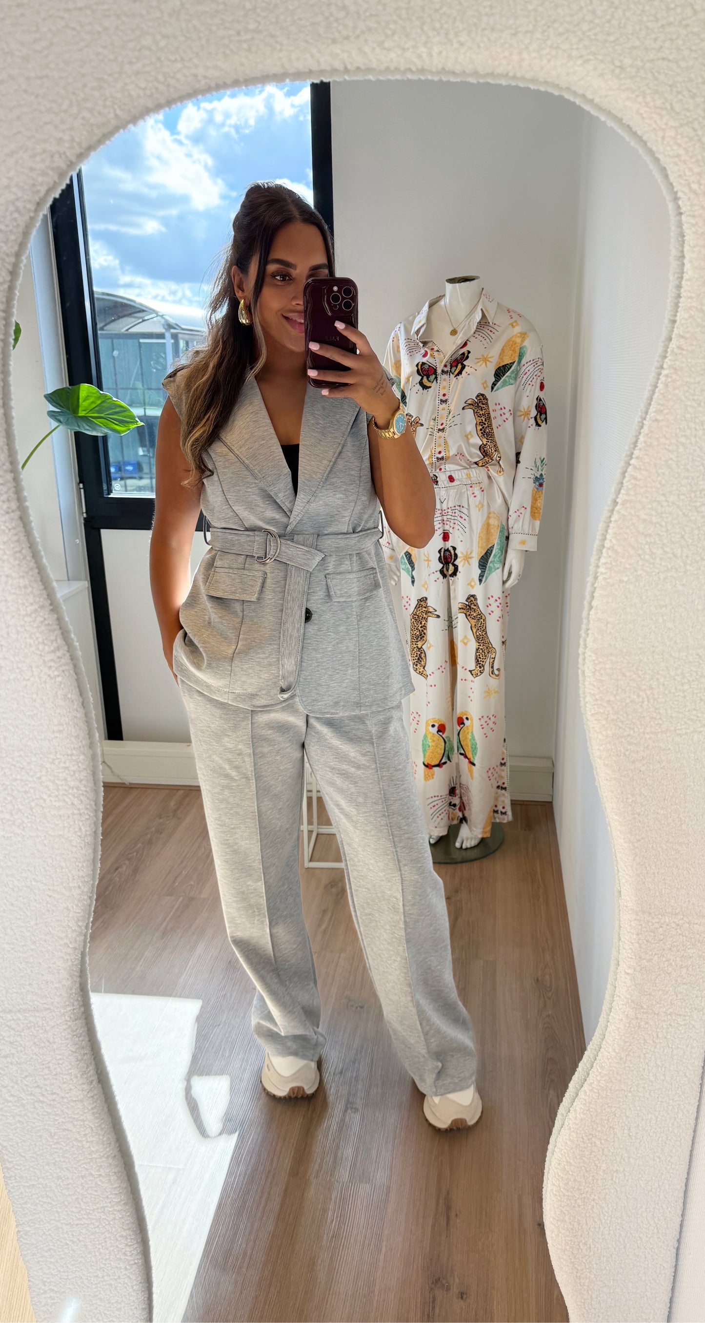 Ginny gilet jogger suit grey