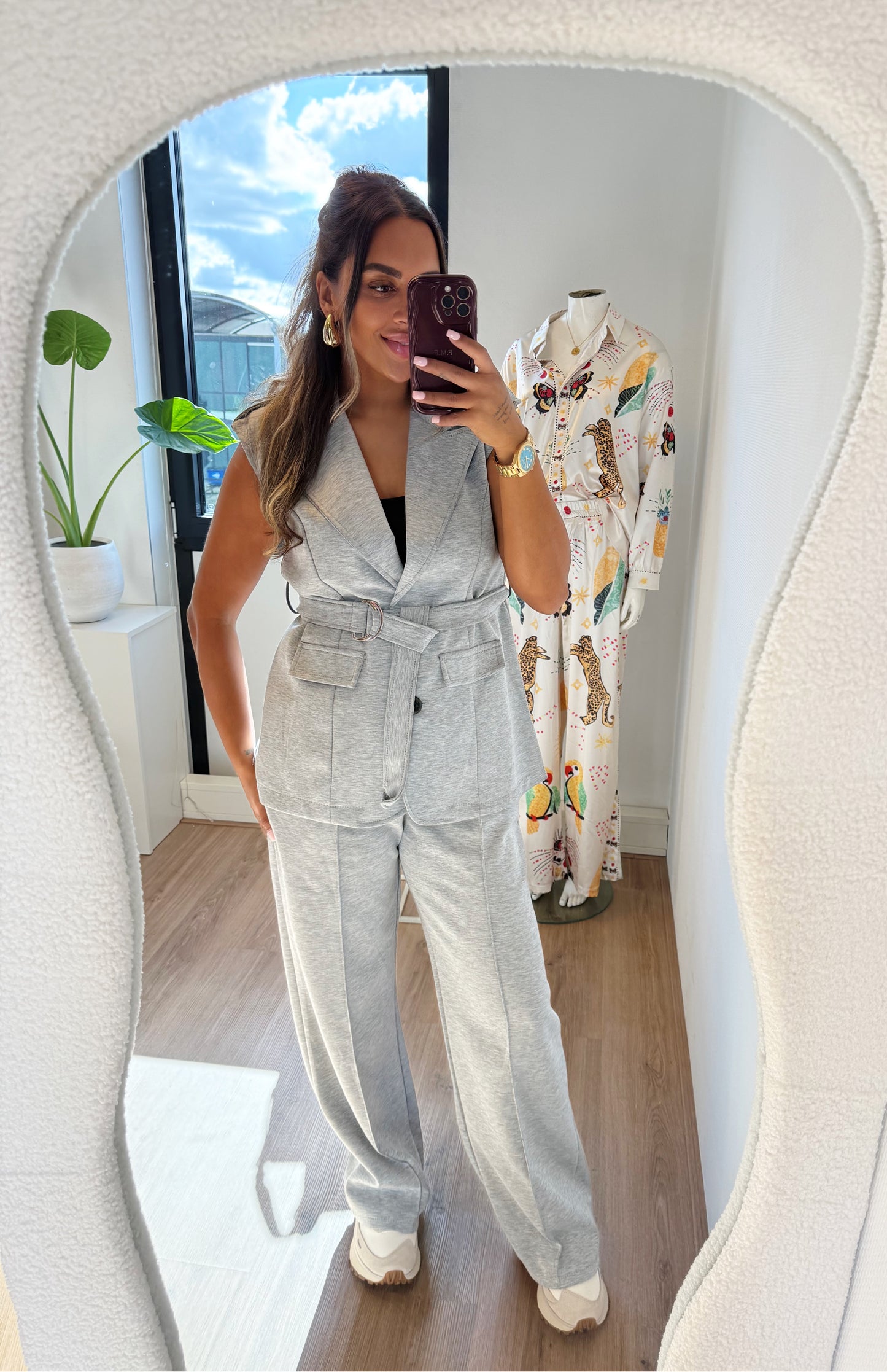 Ginny gilet jogger suit grey