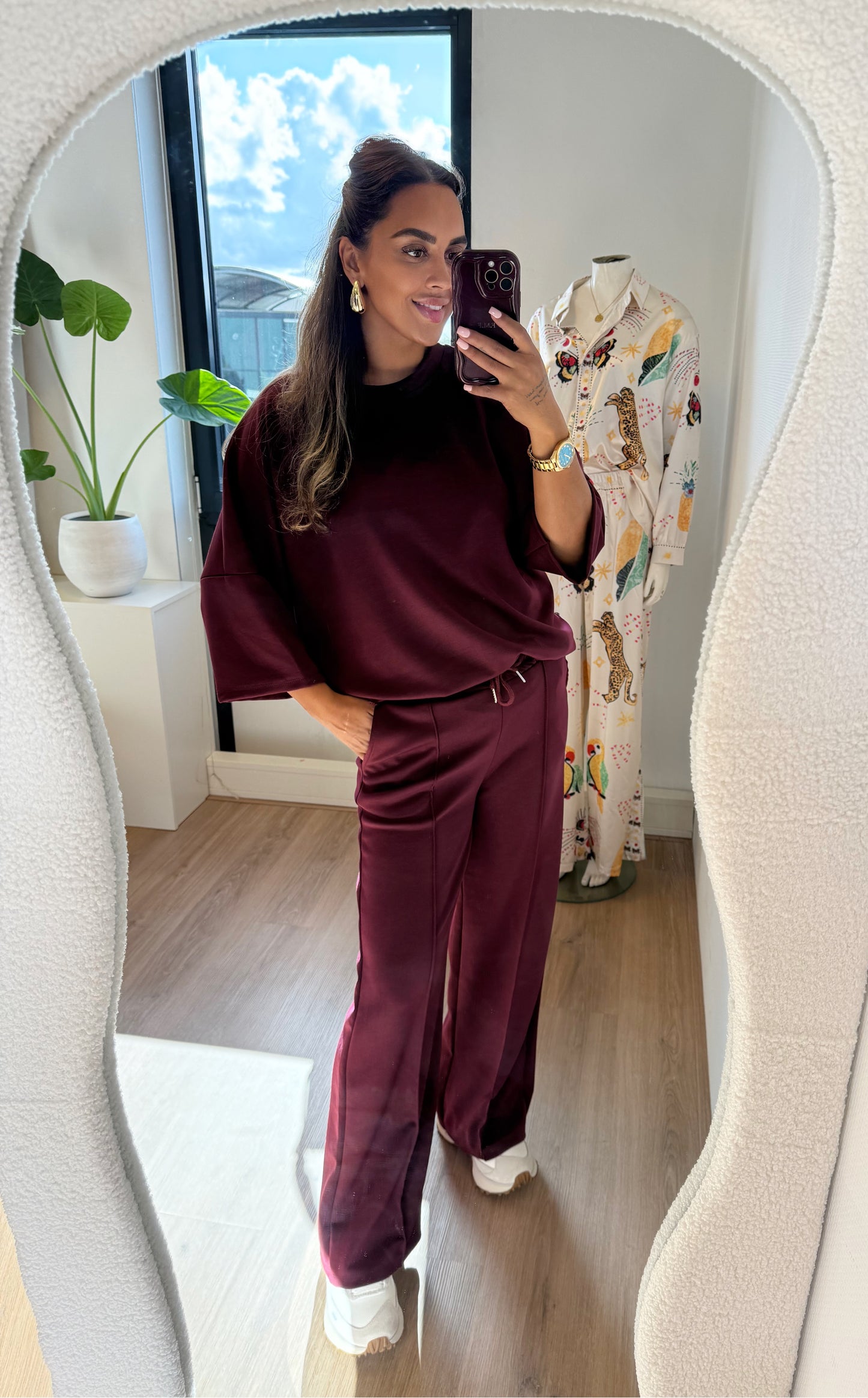 Brooklyn basic jogger set bordeaux