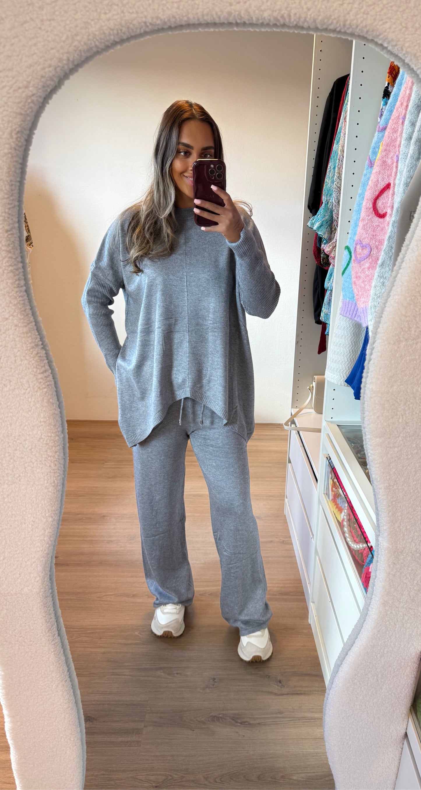 Kendall knitted comfy set grey