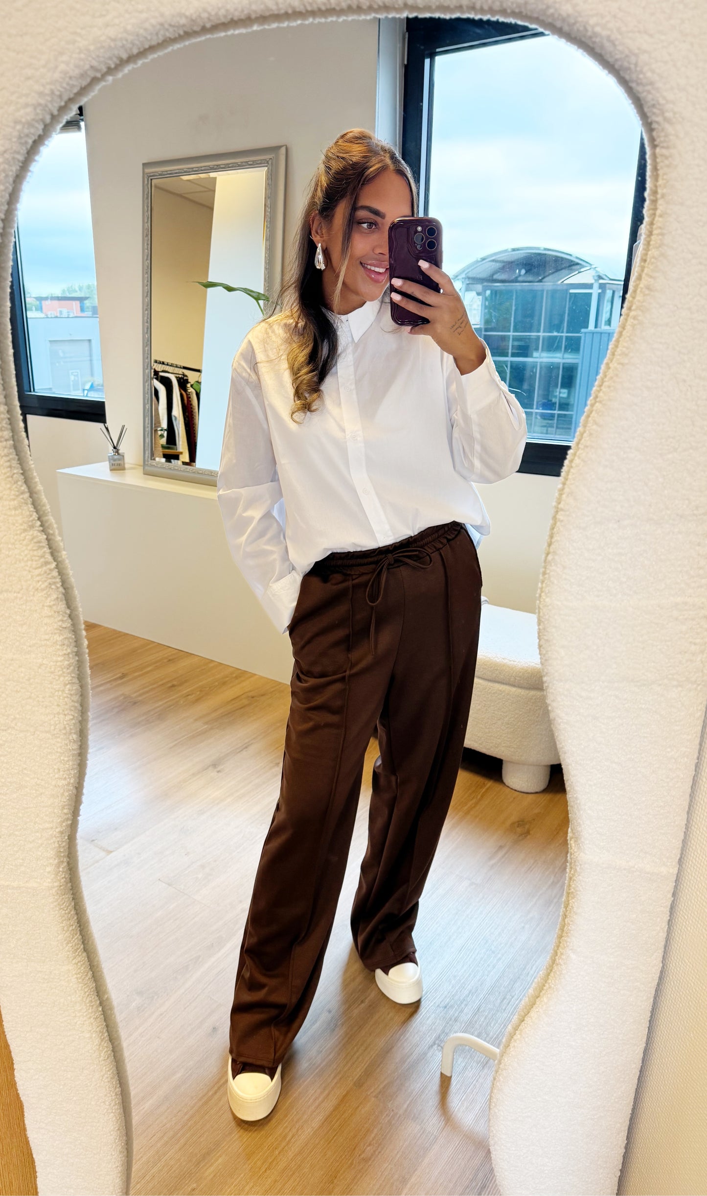 Tailored jogger straight fit choco