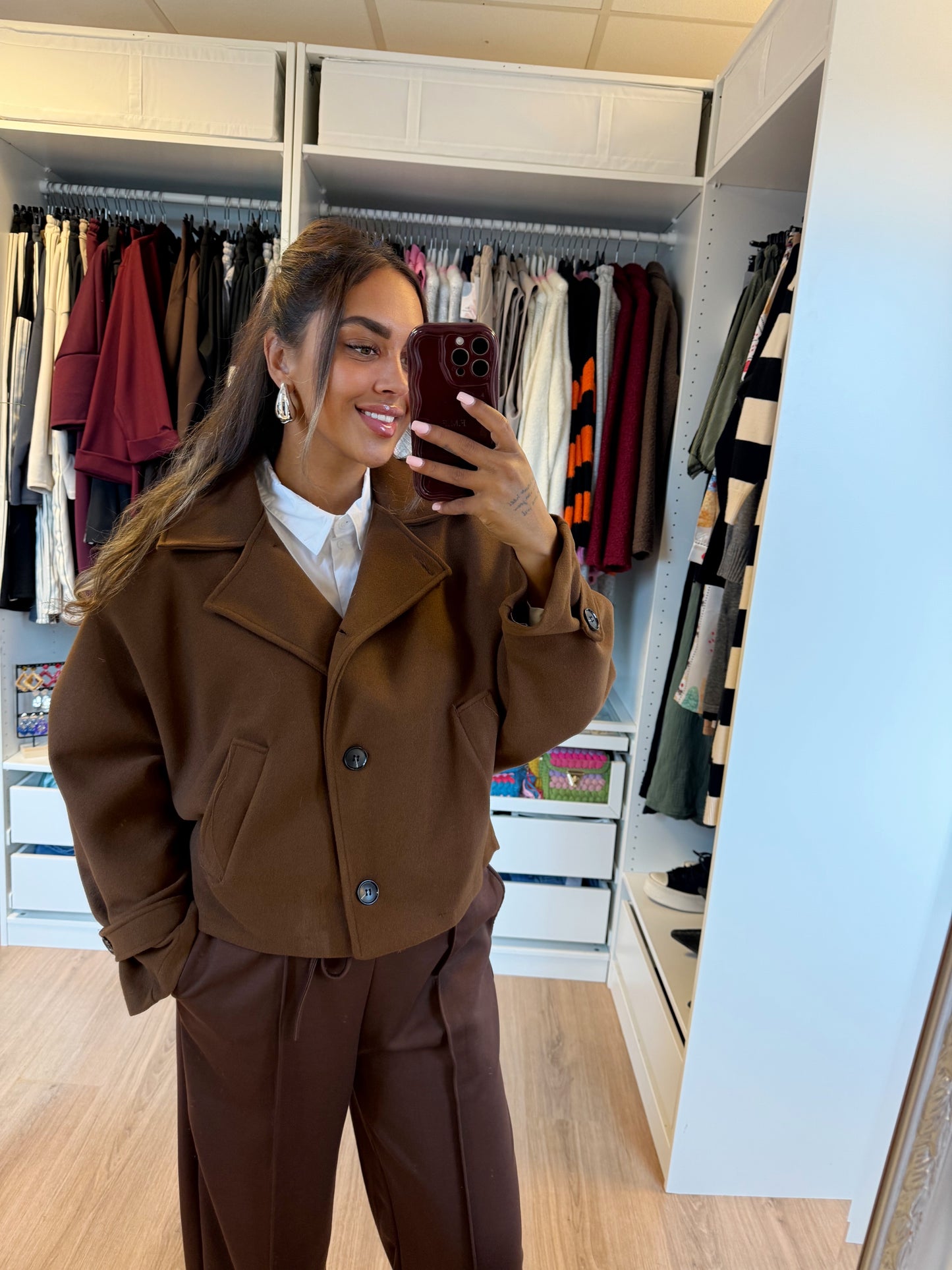 Benthe butterfly trenchcoat choco