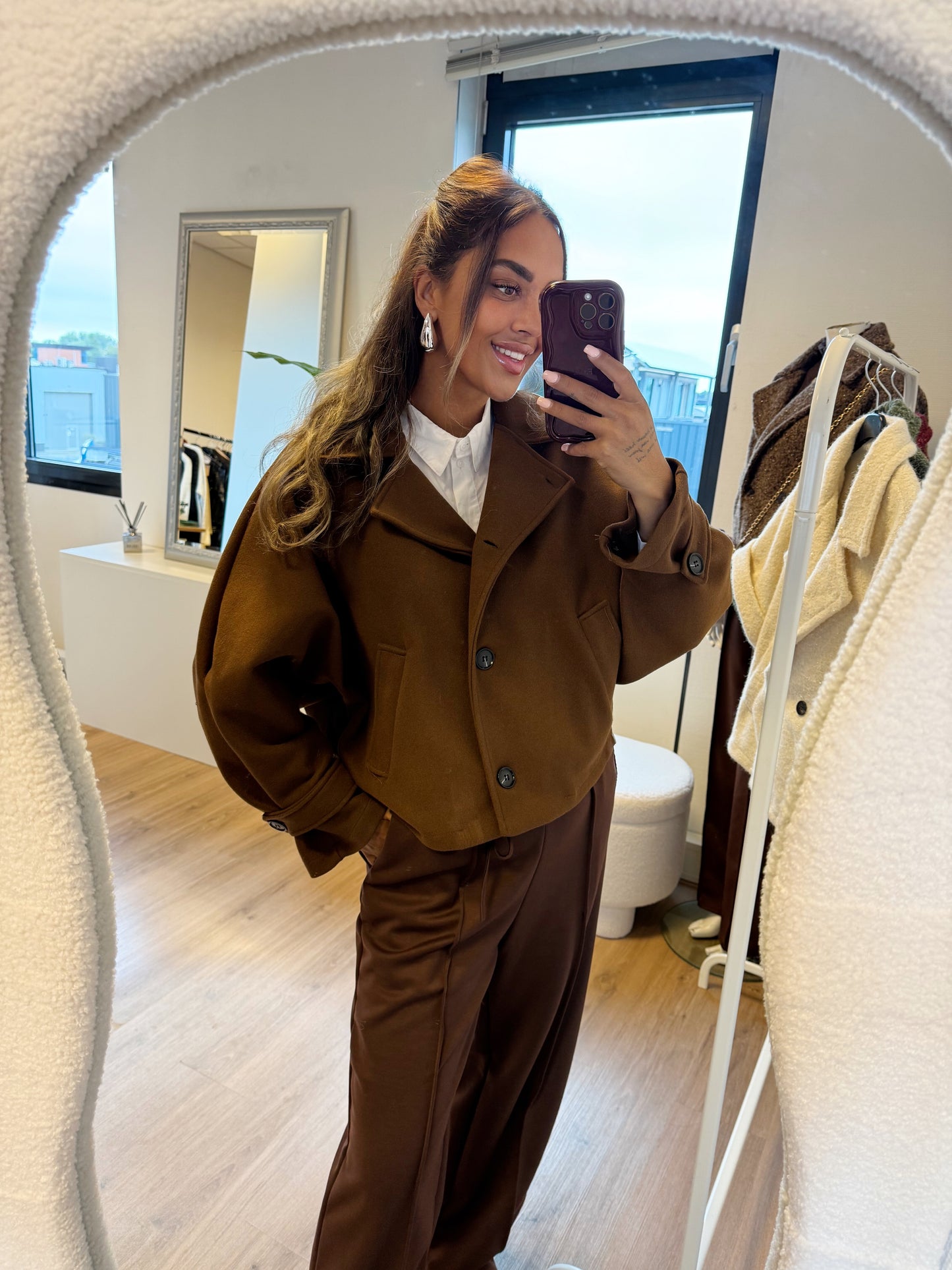 Benthe butterfly trenchcoat choco