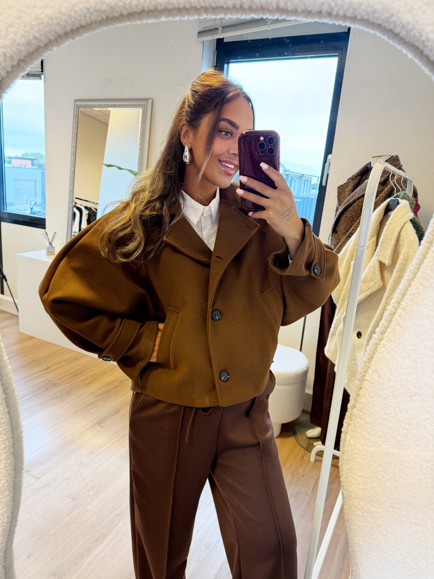 Benthe butterfly trenchcoat choco