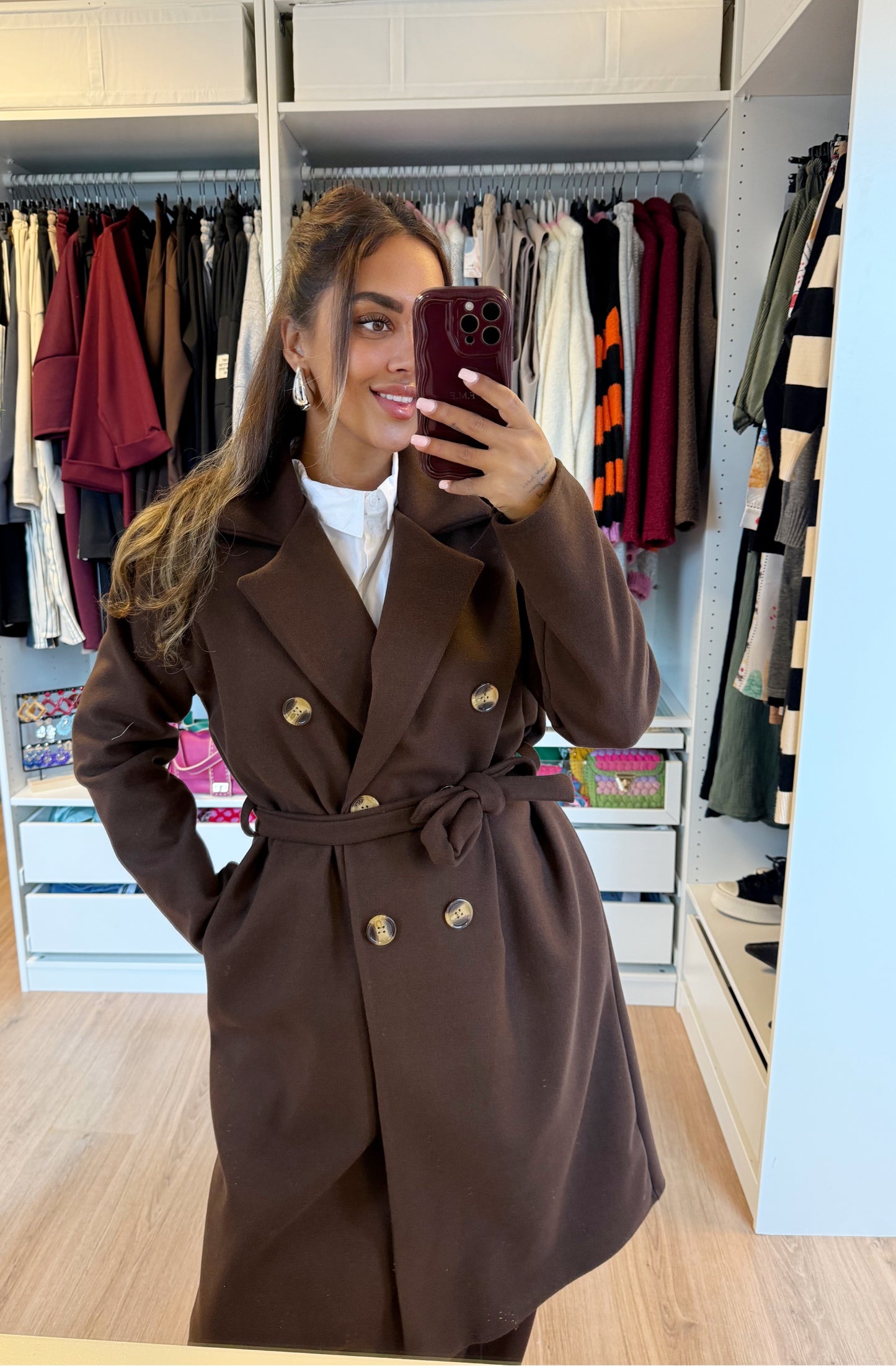 Yara trenchcoat choco