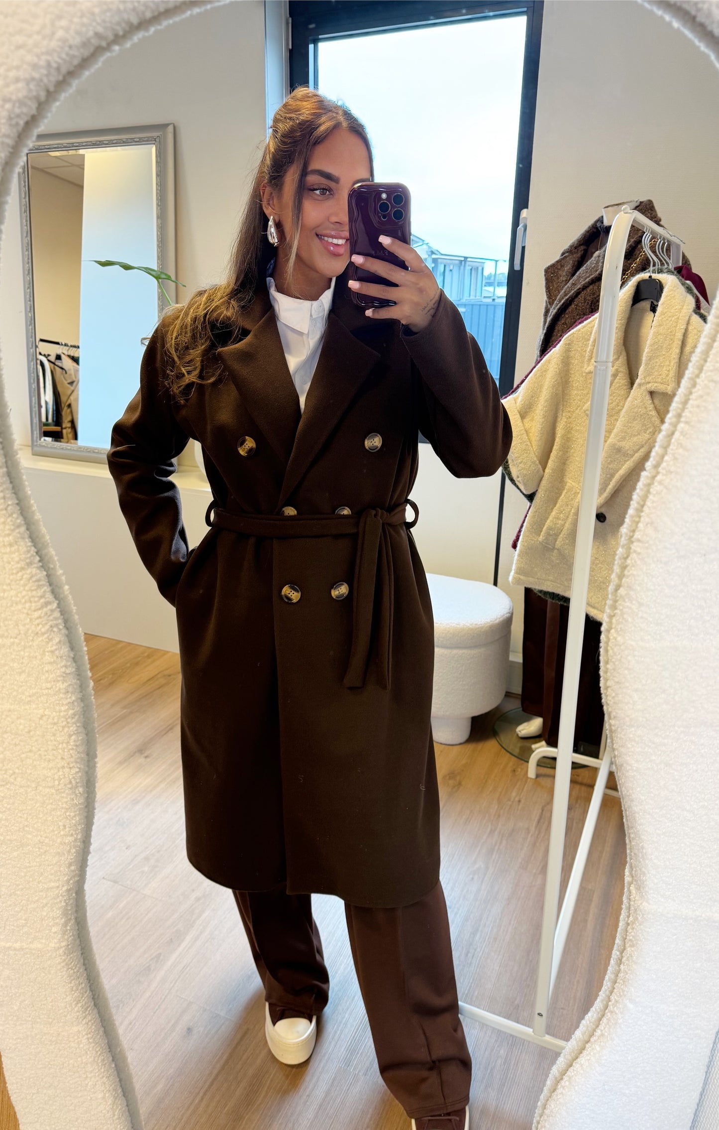 Yara trenchcoat choco