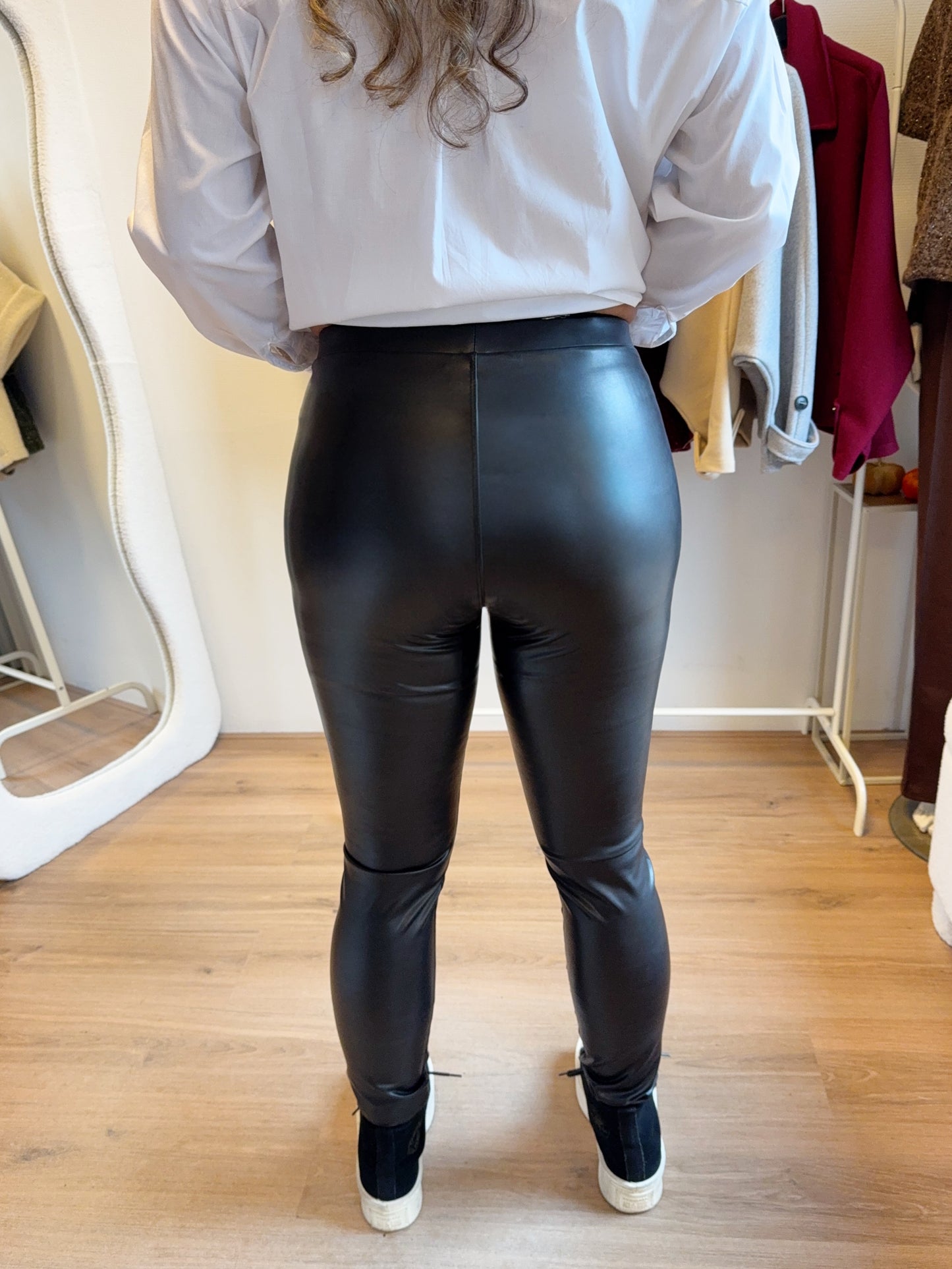 Norfy leatherlook legging black