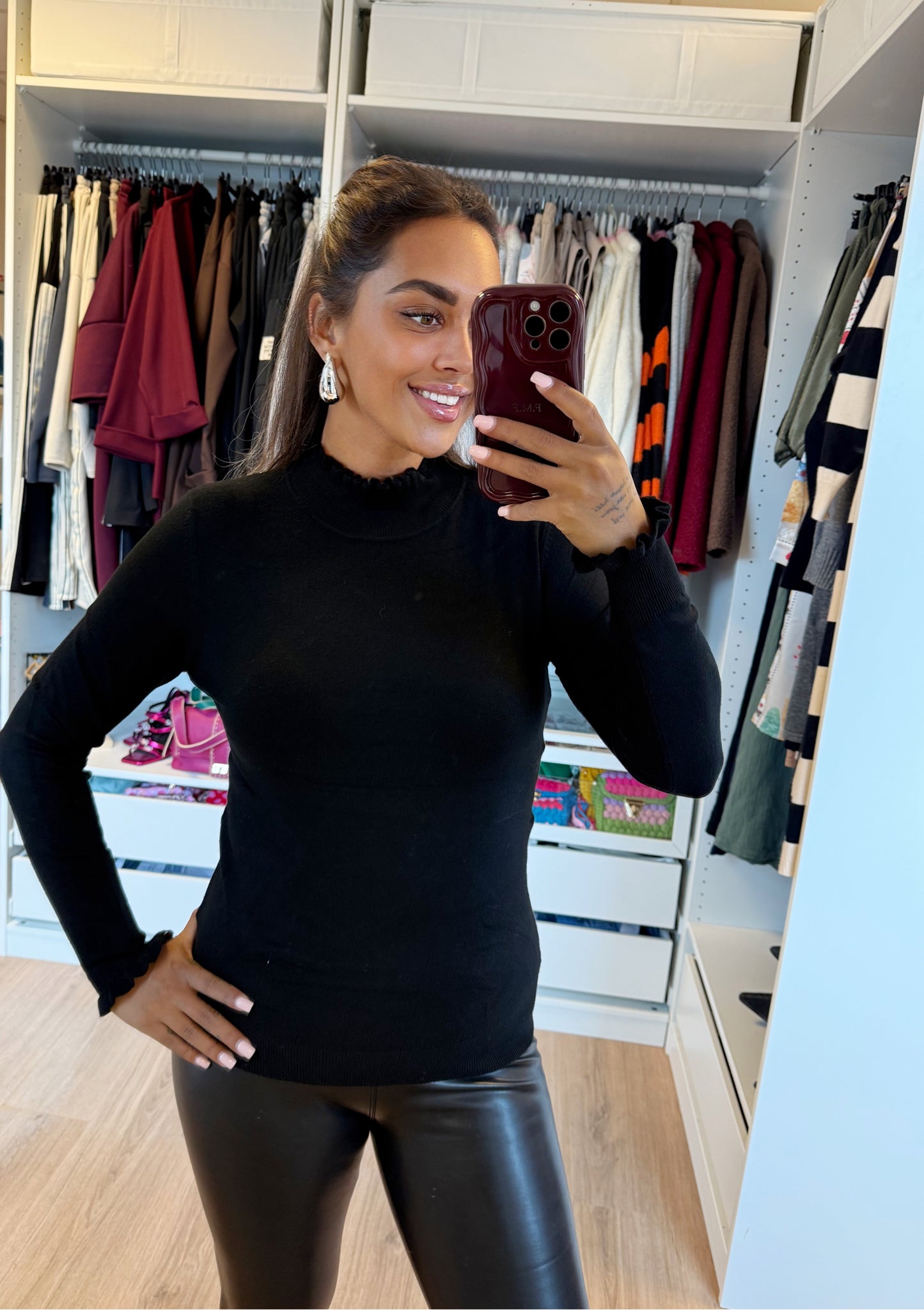 Romy ruffle coltrui black