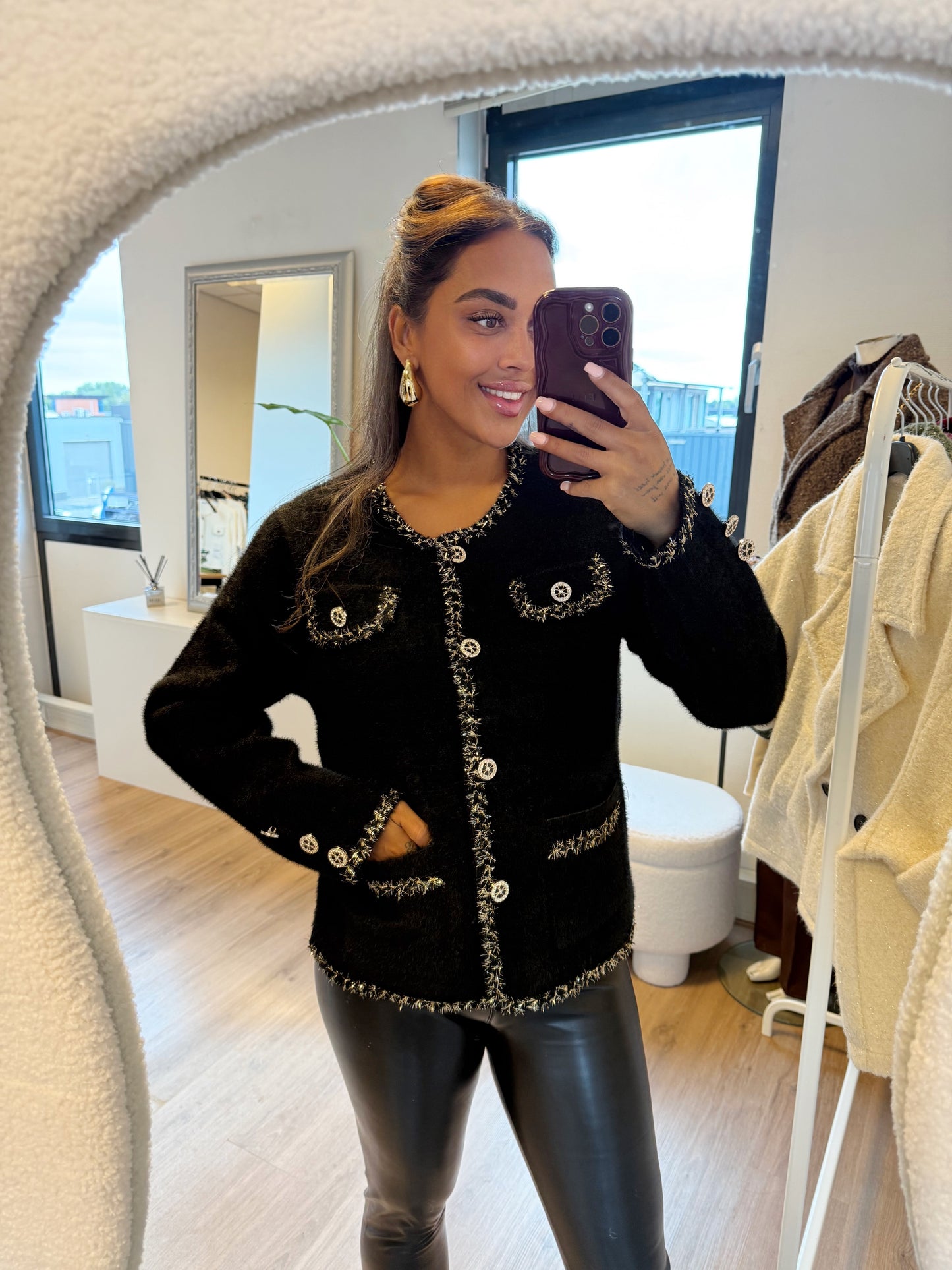 Norfy leatherlook legging black