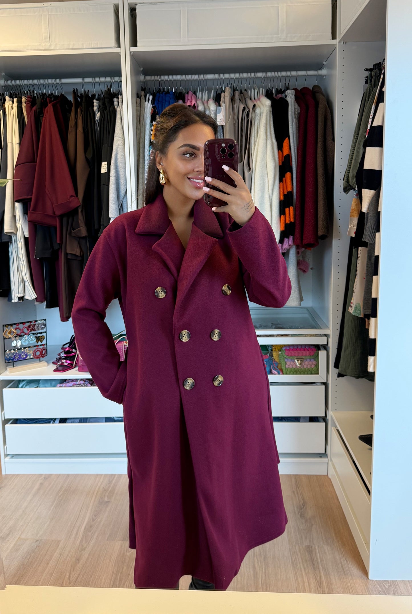 Yara trenchcoat bordeaux