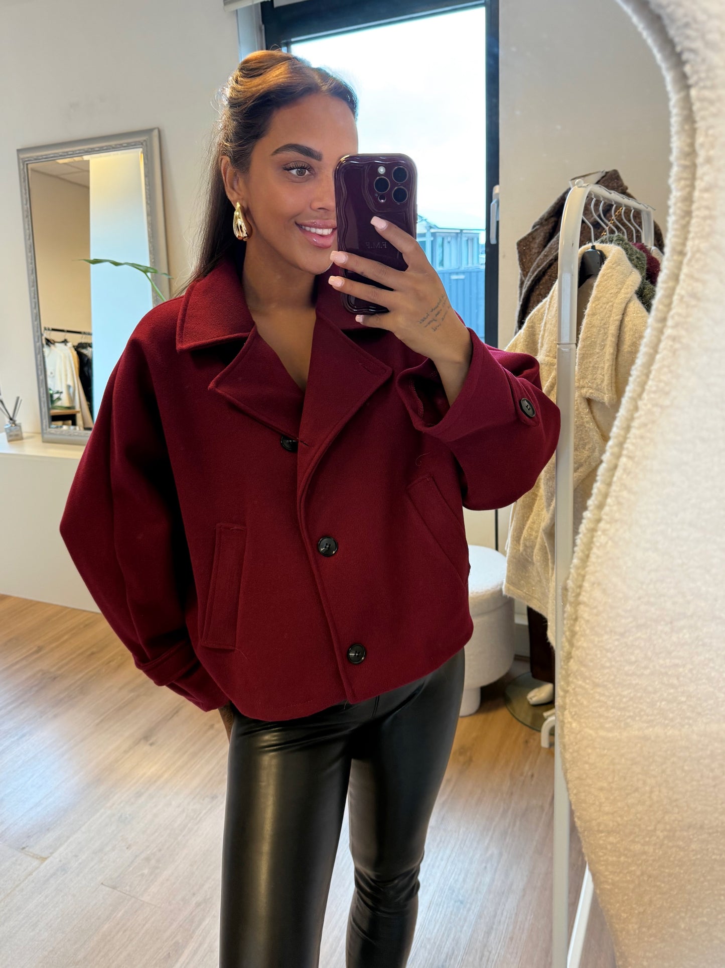 Benthe butterfly trenchcoat bordeaux