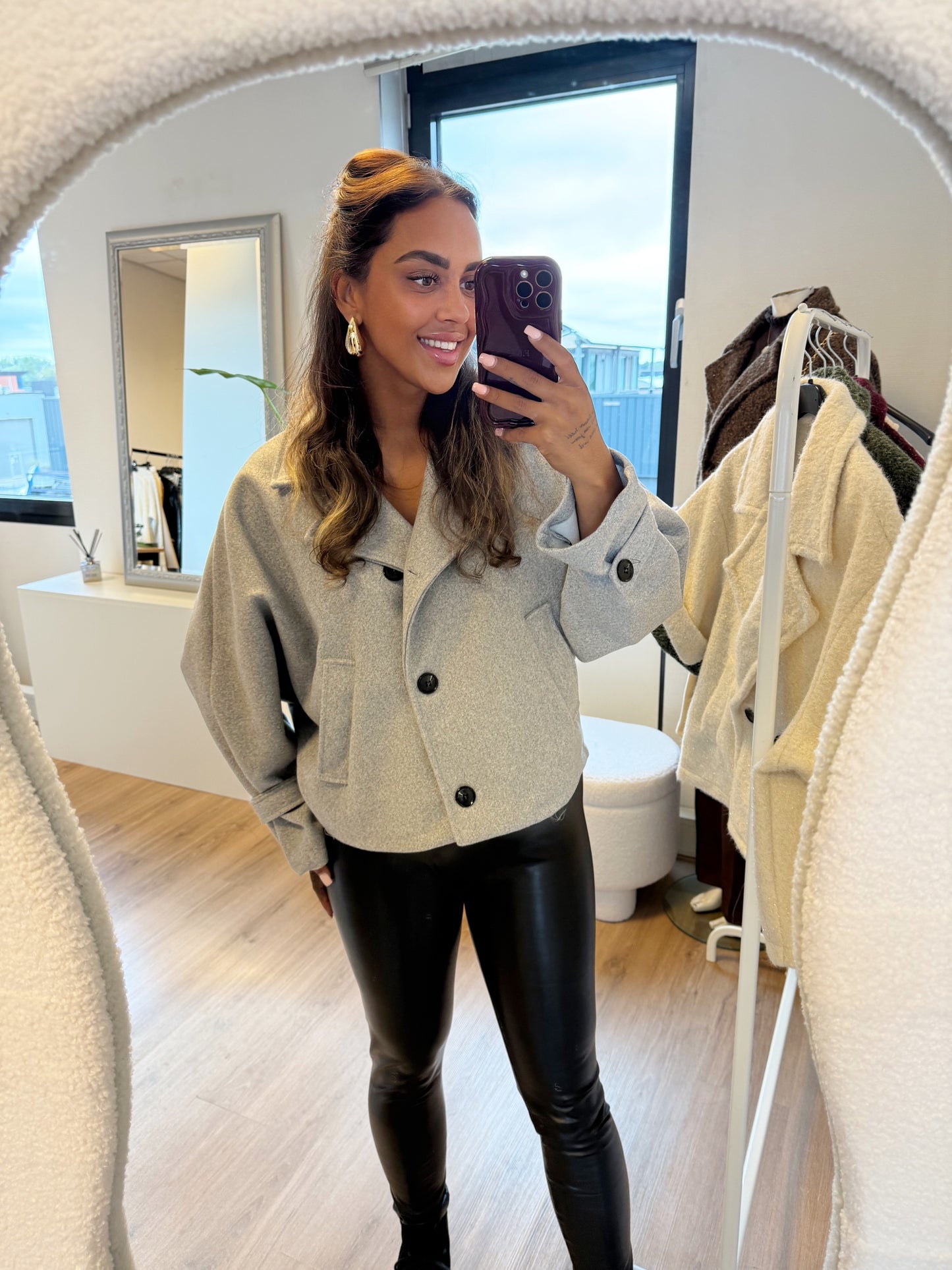 Benthe butterfly trenchcoat grey
