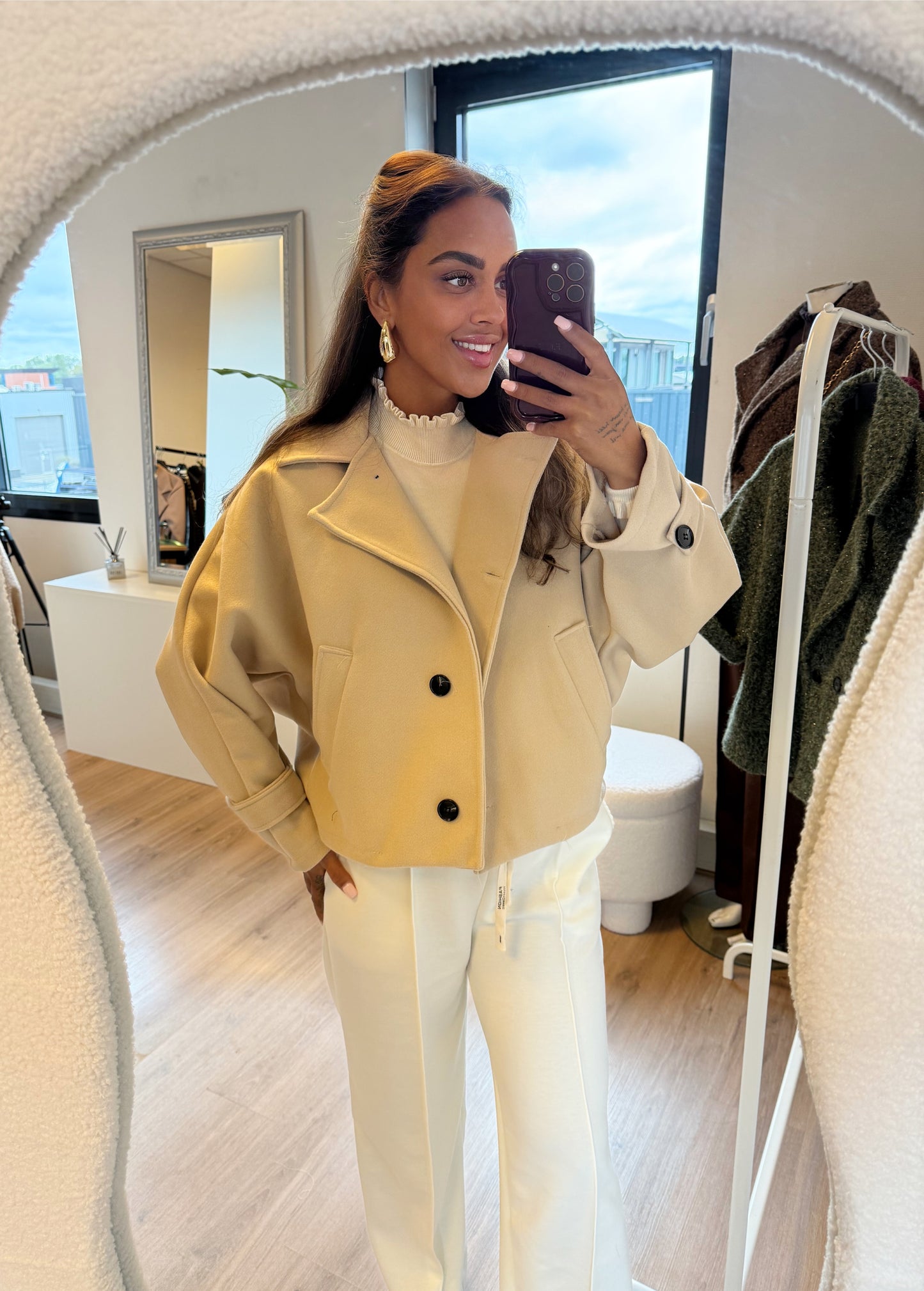 Benthe butterfly trenchcoat beige