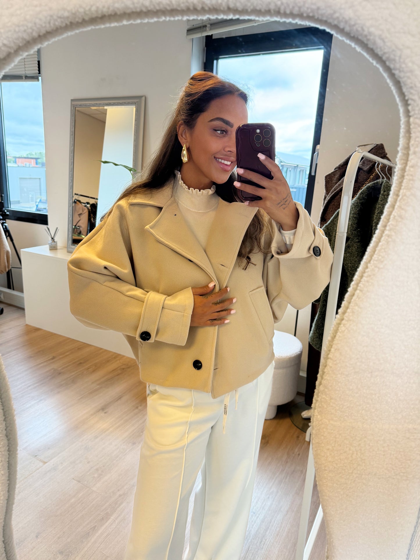 Benthe butterfly trenchcoat beige